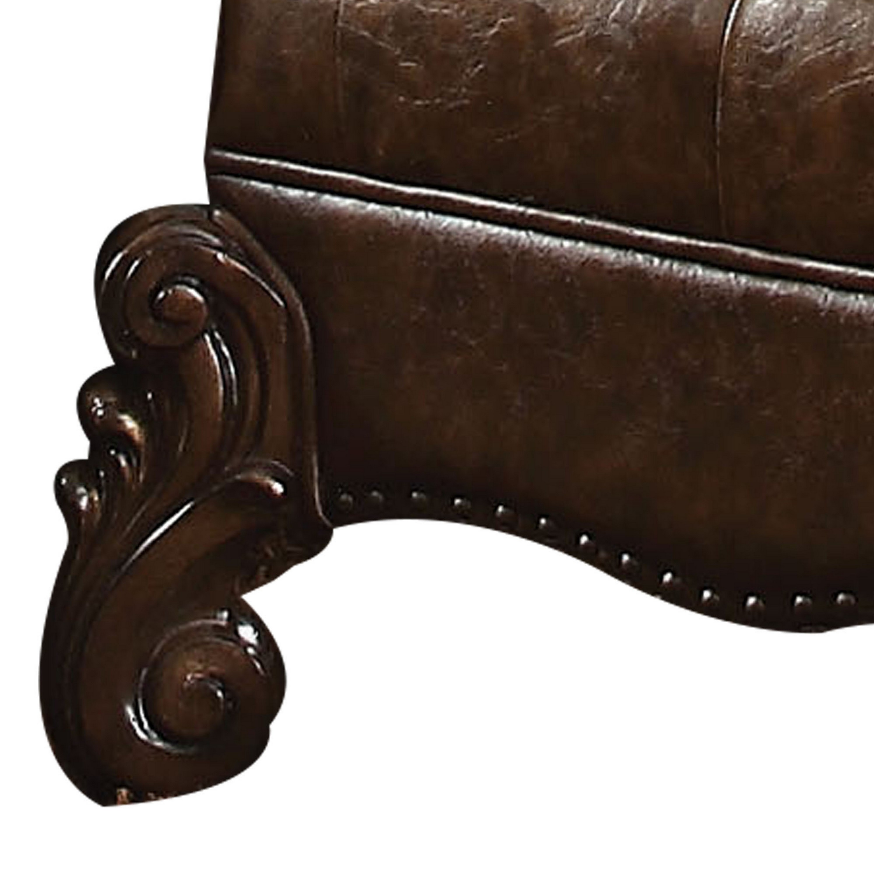 Polyurethane Wood Bench, Antiqued Brown