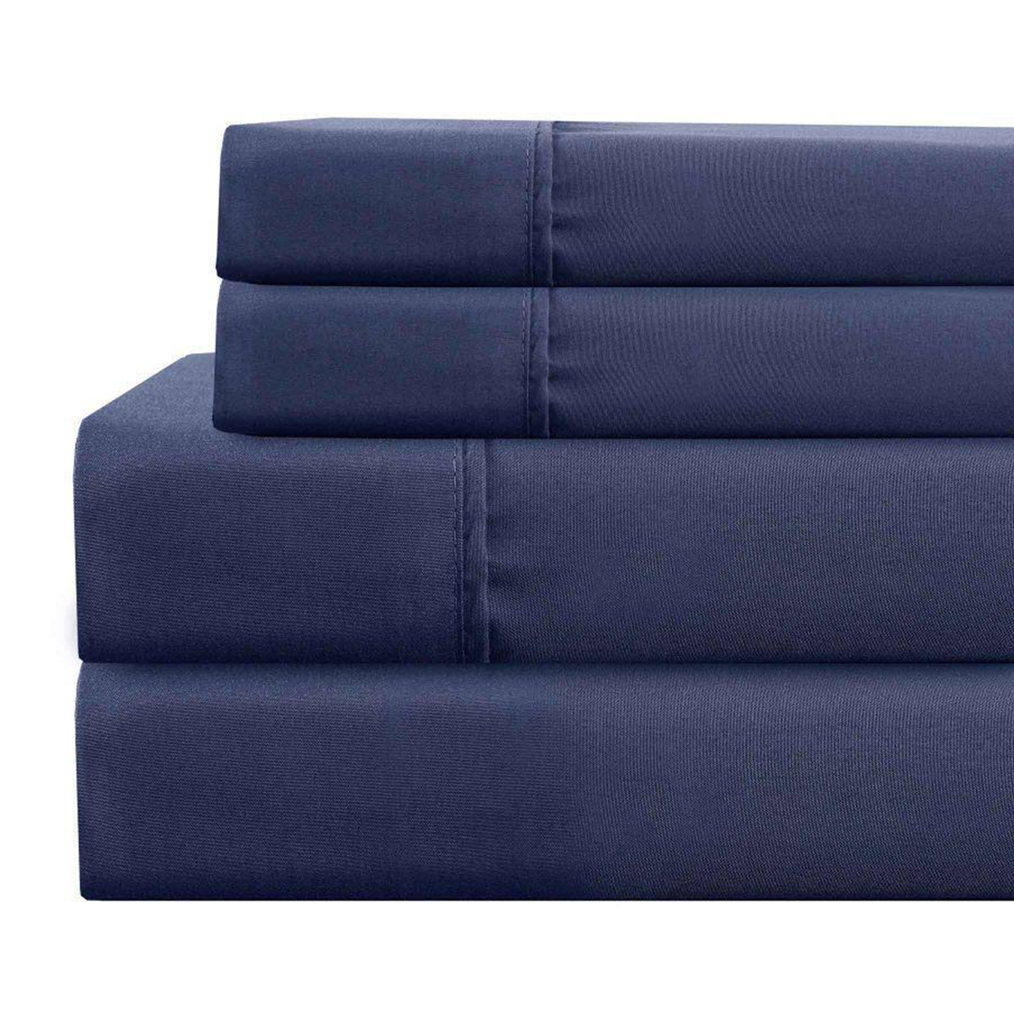 Lanester 4 Piece Queen Size Microfiber Deep Pocket Sheet Set The Urban Port, Blue