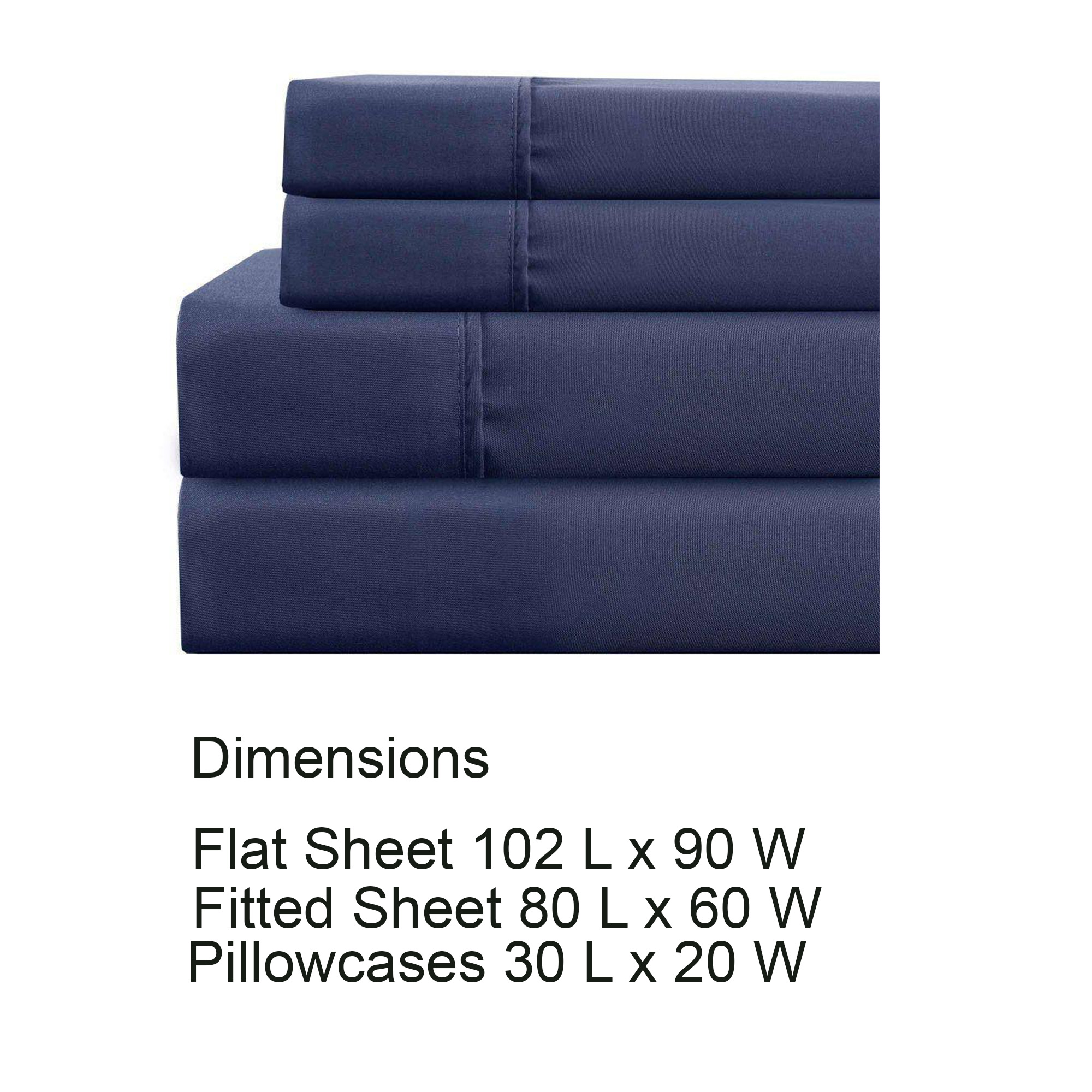 Lanester 4 Piece Queen Size Microfiber Deep Pocket Sheet Set The Urban Port, Blue