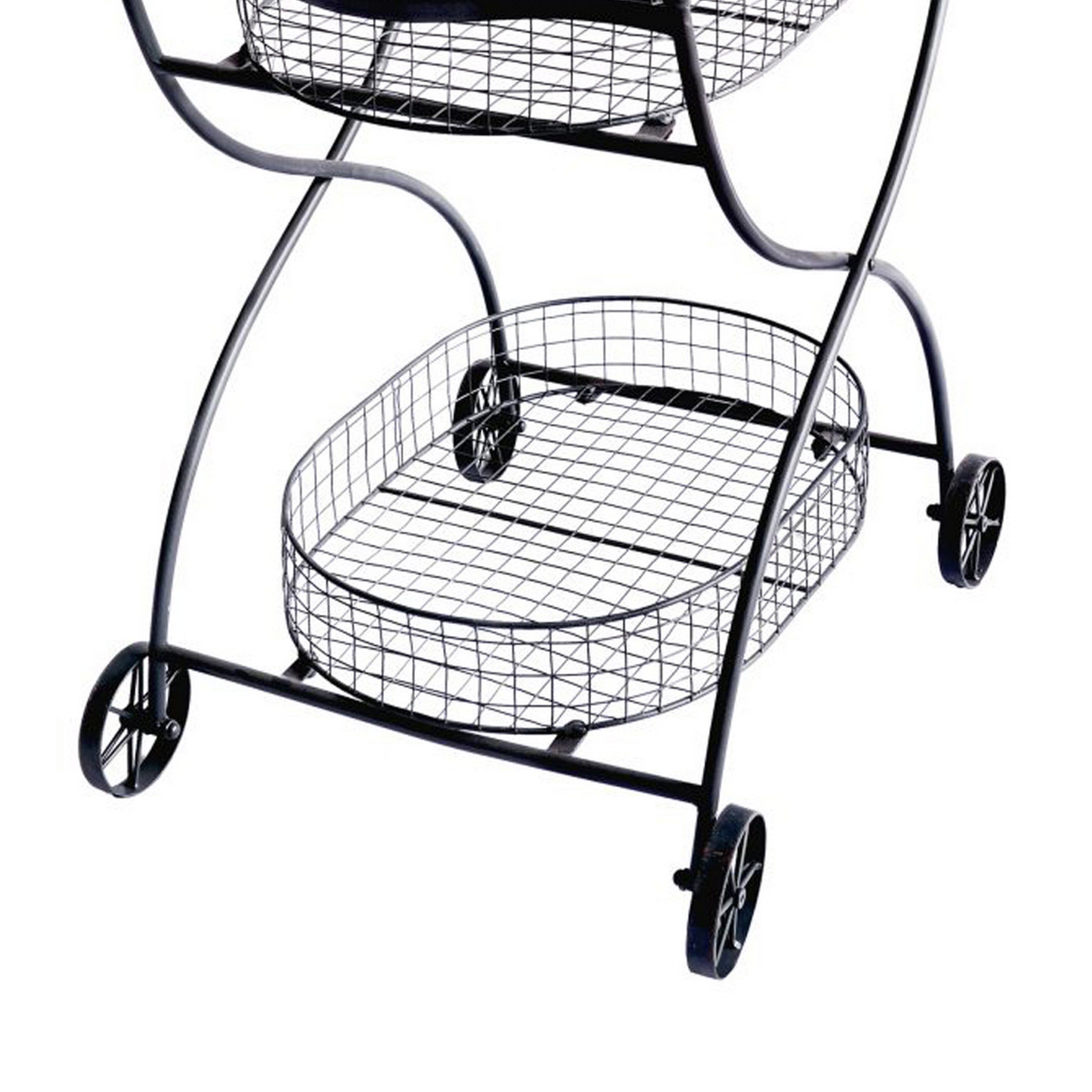 Well designed Metal Utility Cart & Stand, black