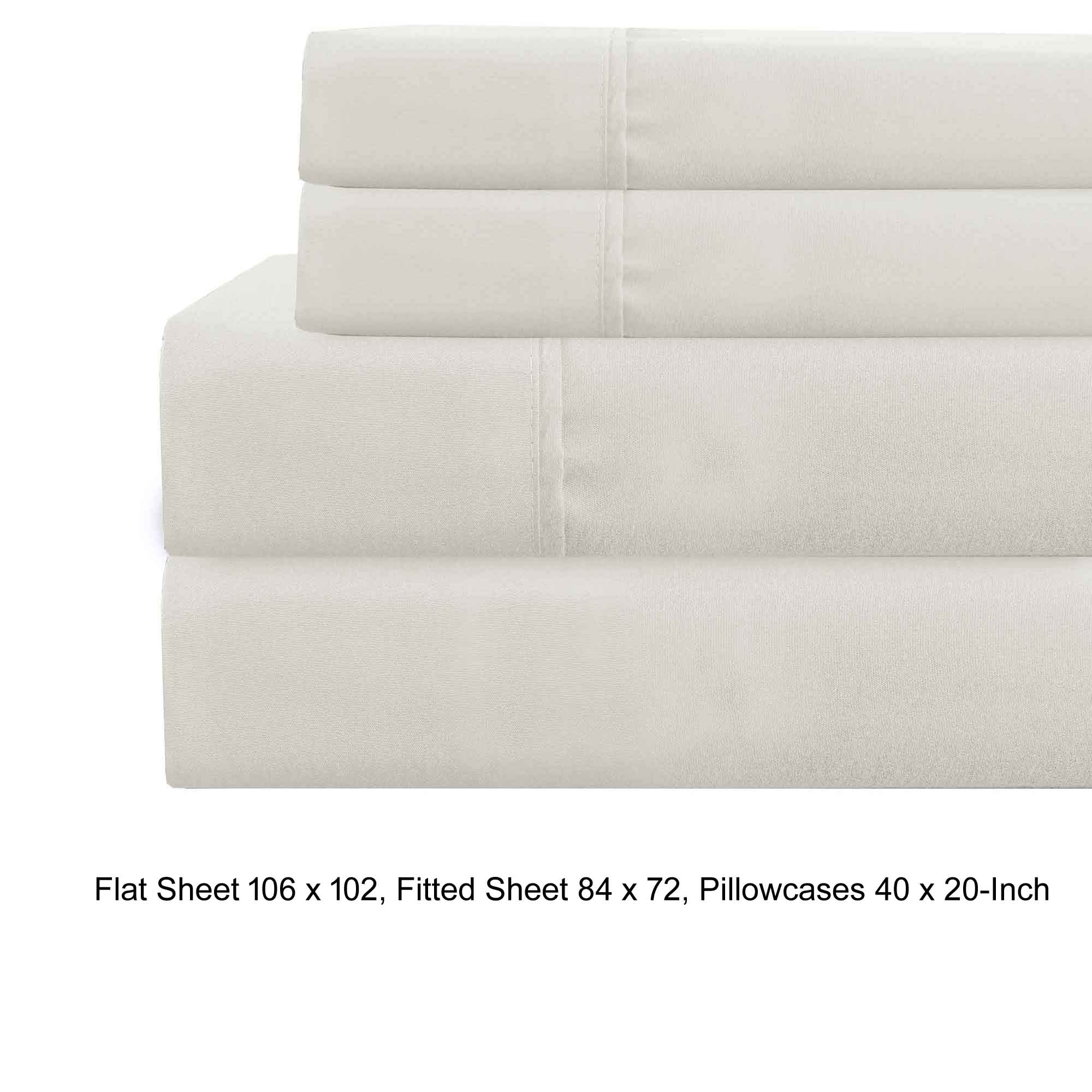 Lanester 4 Piece Deep Pocket California King Size Sheet Set The Urban Port, White