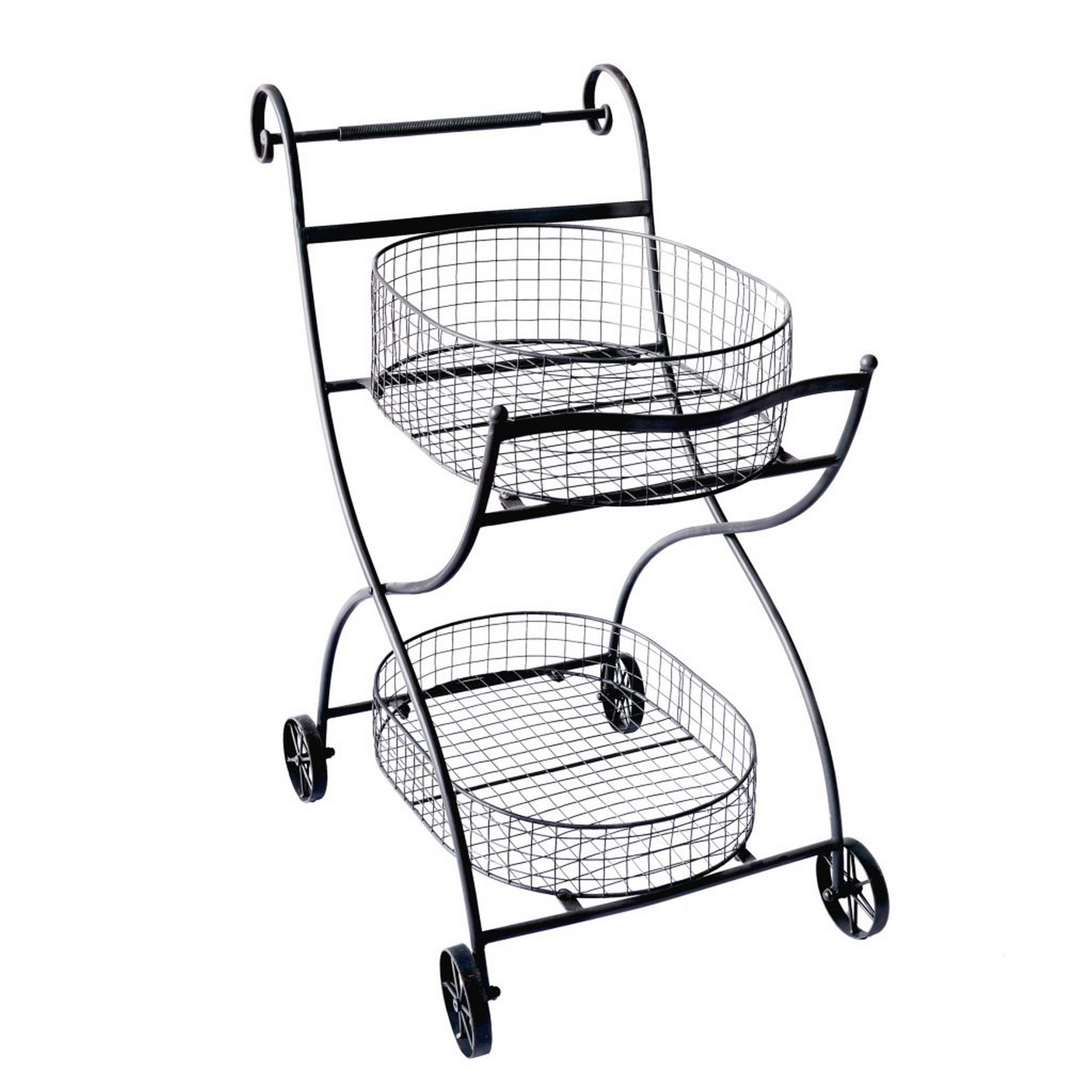 Well designed Metal Utility Cart & Stand, black