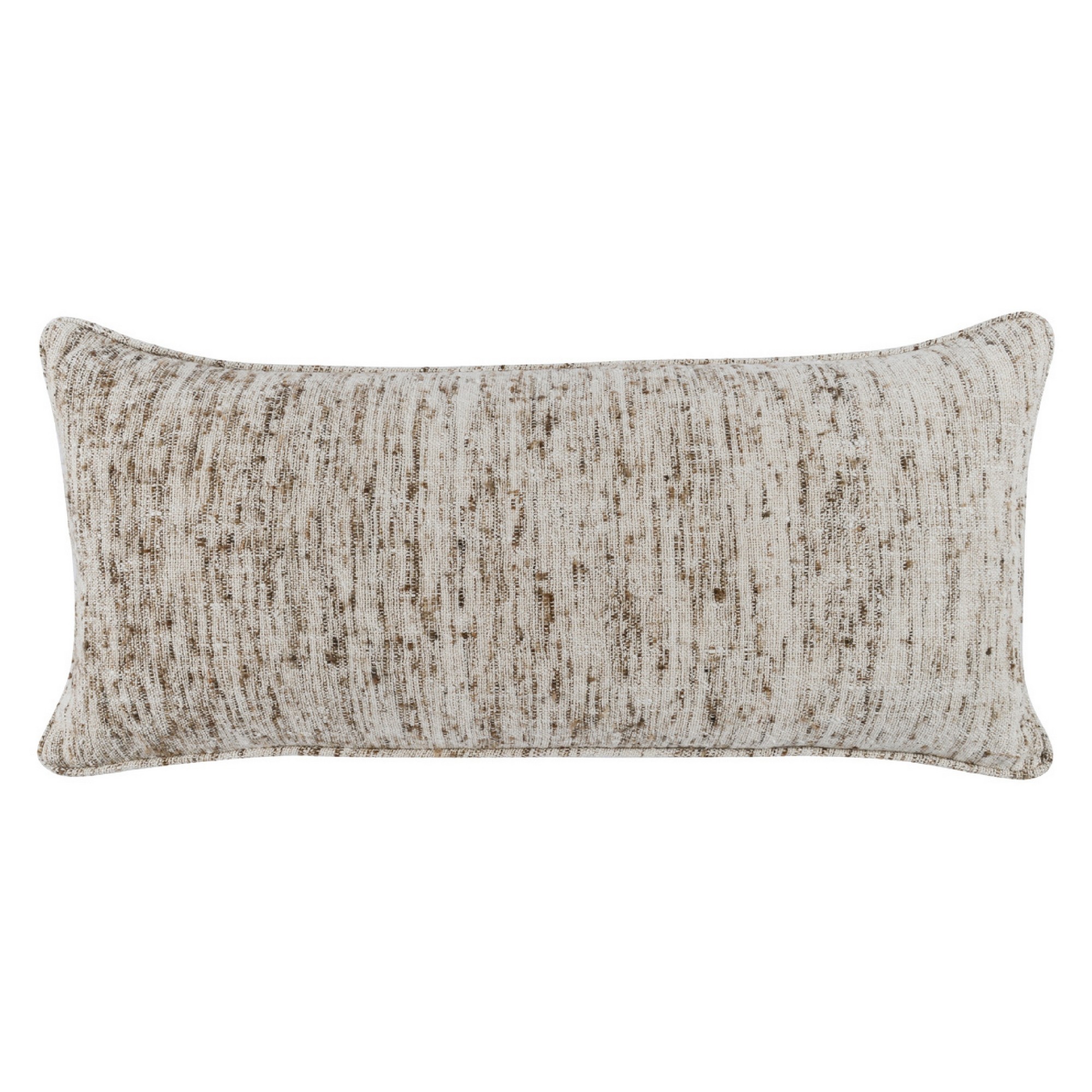 16 x 36 Accent Lumbar Throw Pillow, High Low Texture, Woven Fabric, Ivory