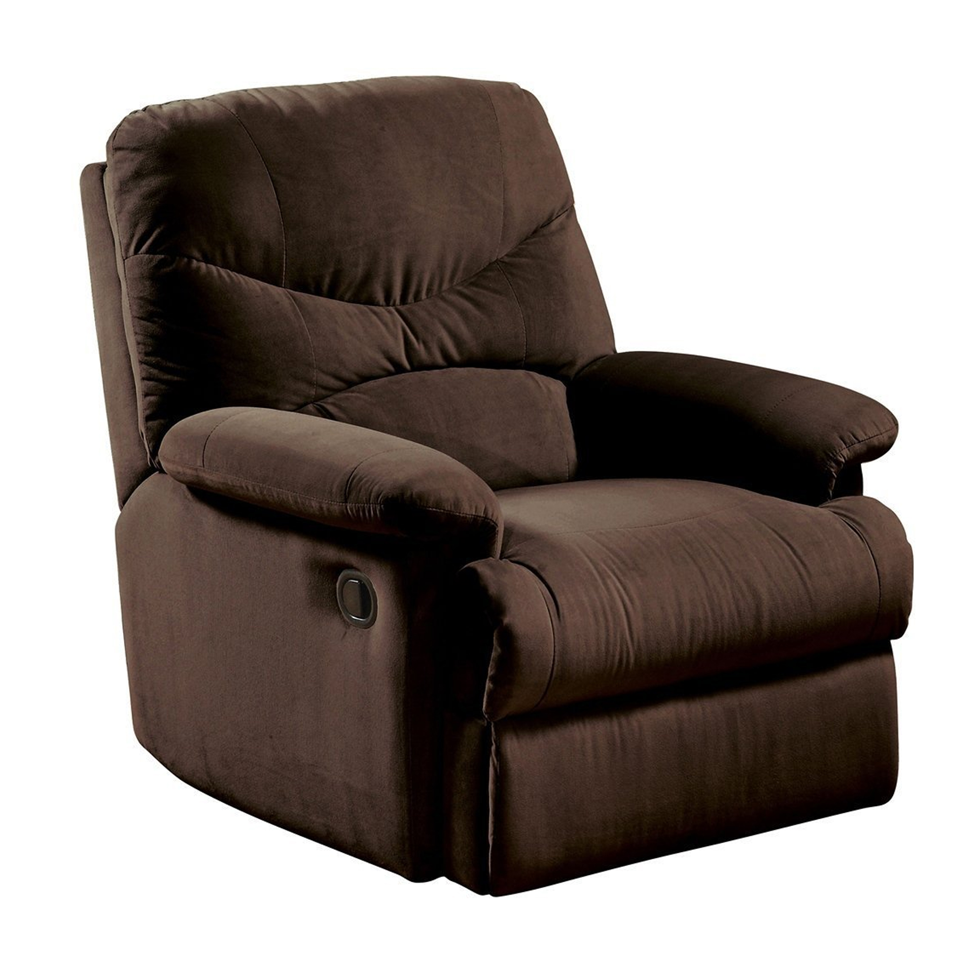 Arcadia Microfiber Glider Recliner, Chocolate Brown