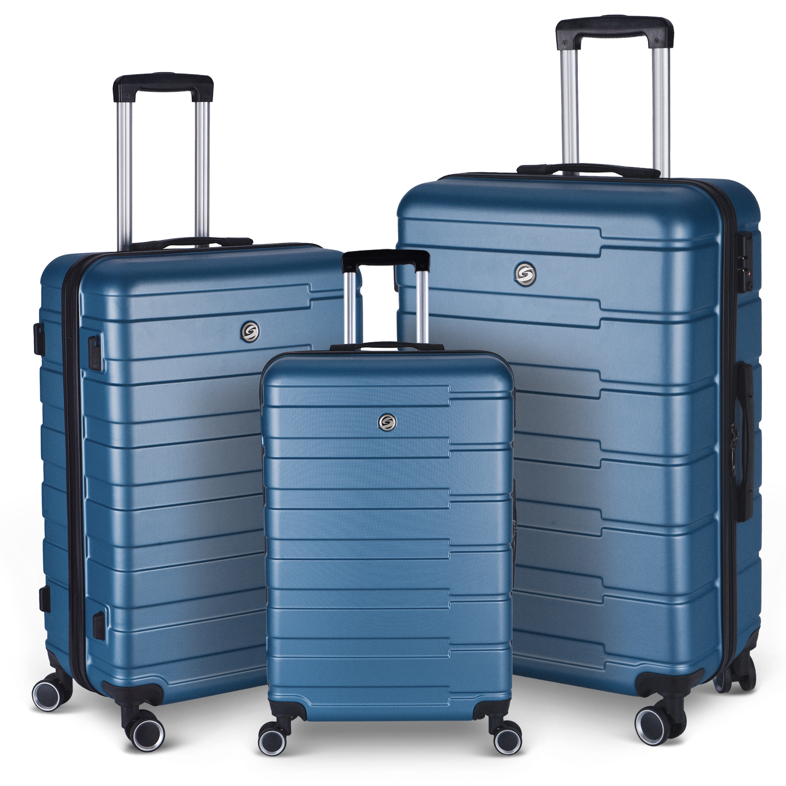 Luggage Suitcase 3 Piece Sets Hardside Carry-on luggage with Spinner Wheels 20"/24"/28"