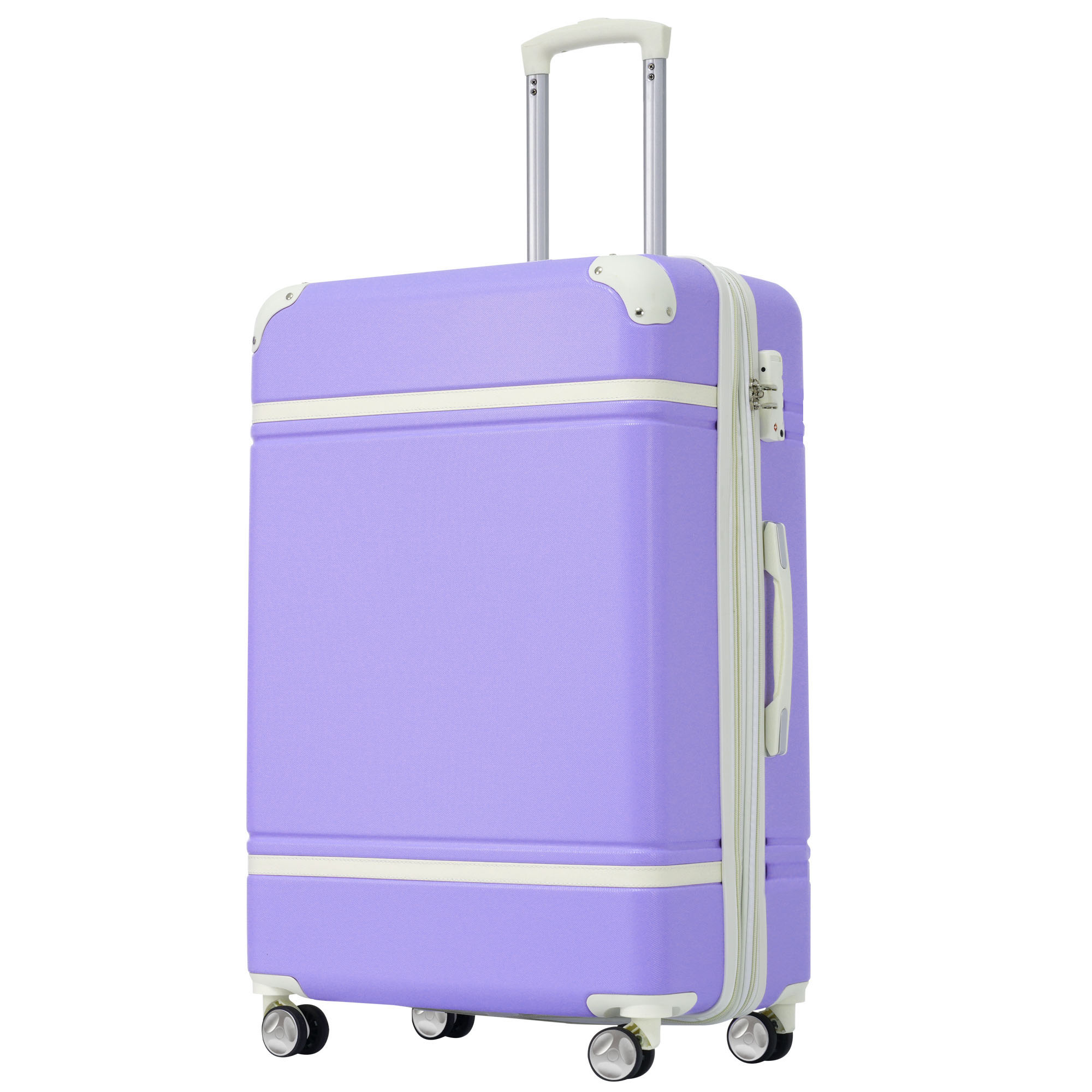 24 IN Luggage 1 Piece with TSA lock , Expandable Lightweight Suitcase Spinner Wheels, Vintage Luggage,Purple (Change to New sku:N732P171621I)