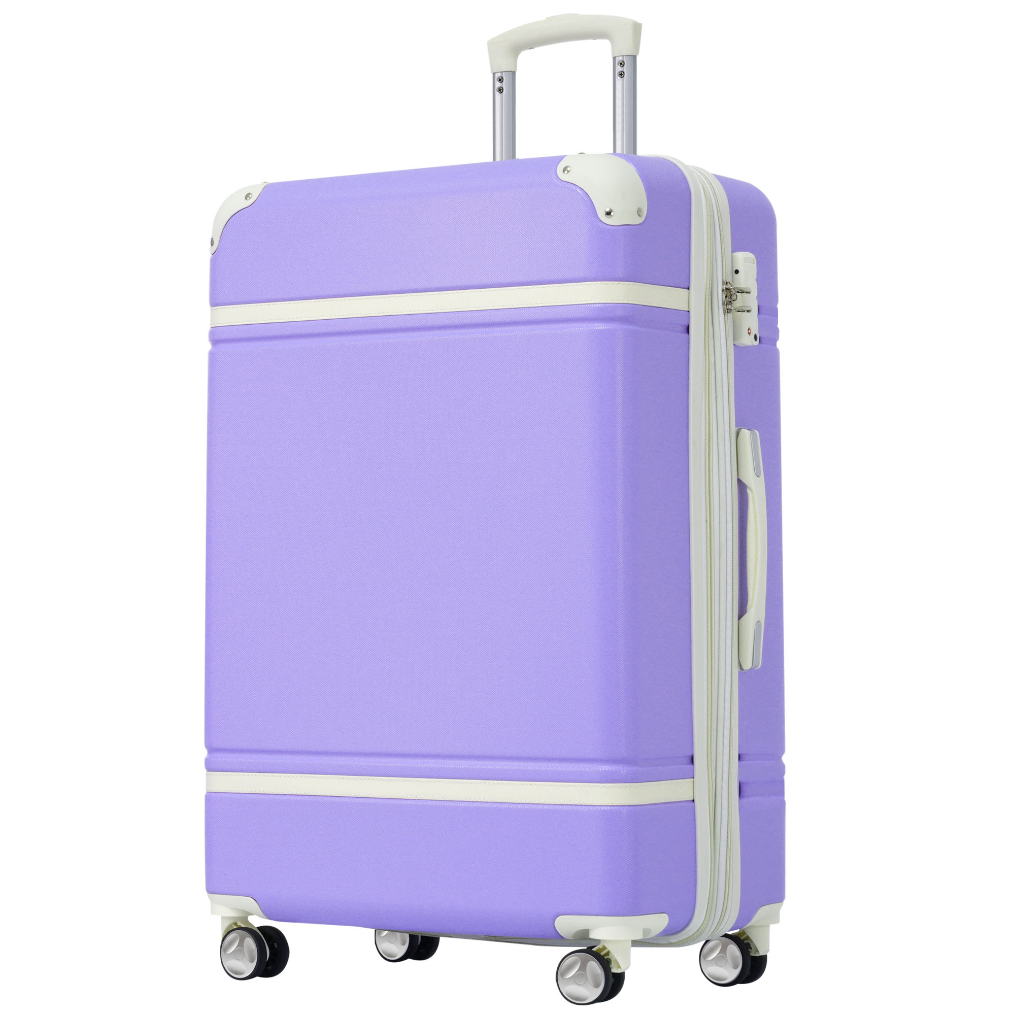 28 IN Luggage 1 Piece with TSA lock , Expandable Lightweight Suitcase Spinner Wheels, Vintage Luggage,Purple (Change to New sku:N732P171623I)