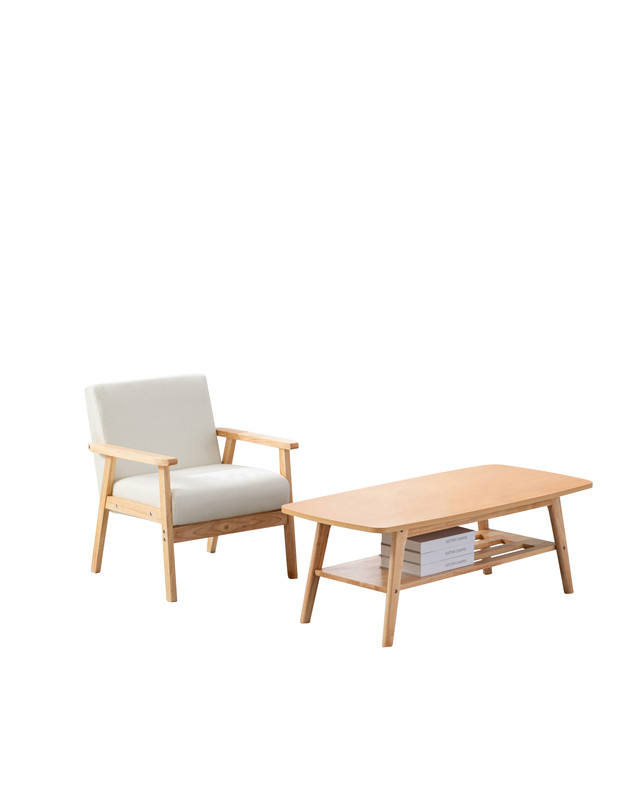 Bahamas  Coffee Table and Beige Chair Set