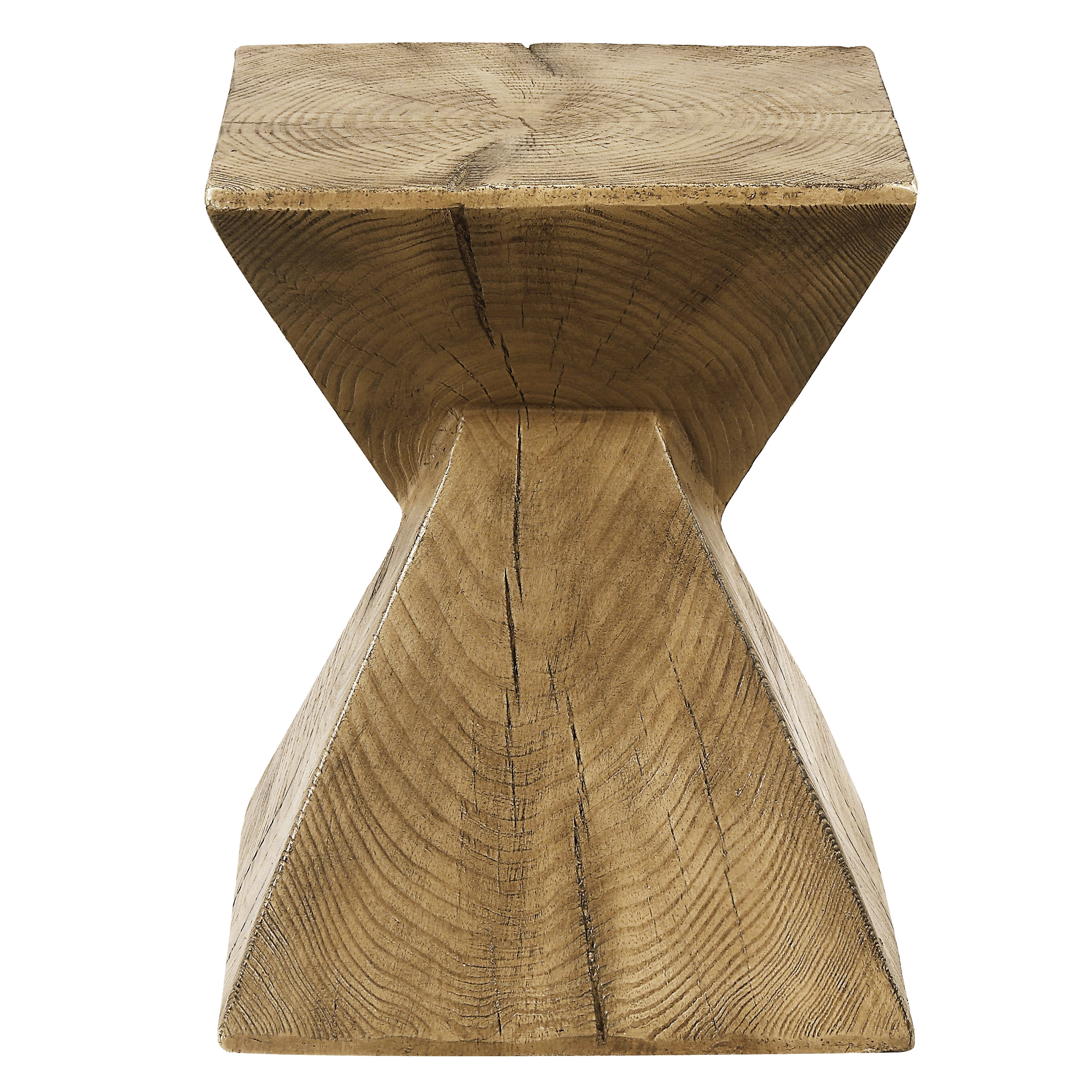 Oak Accent Table with Pedestal