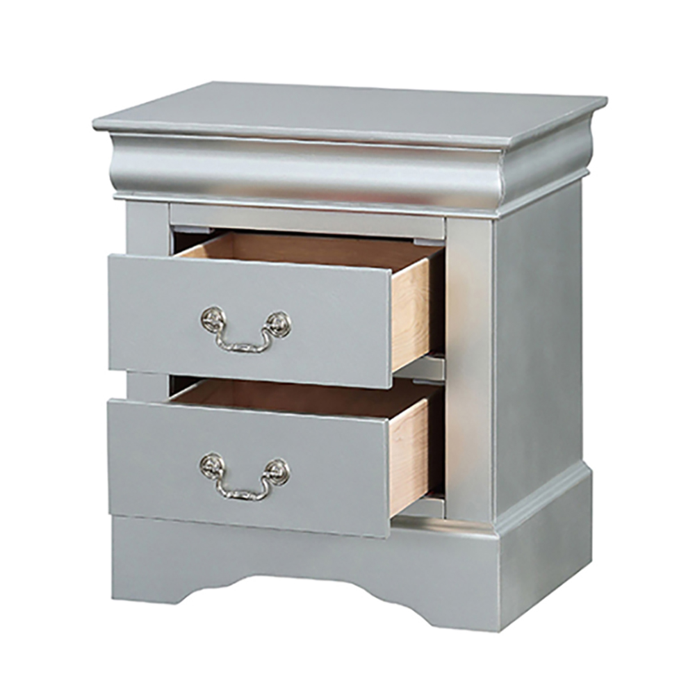 Platinum 2-drawer Nightstand