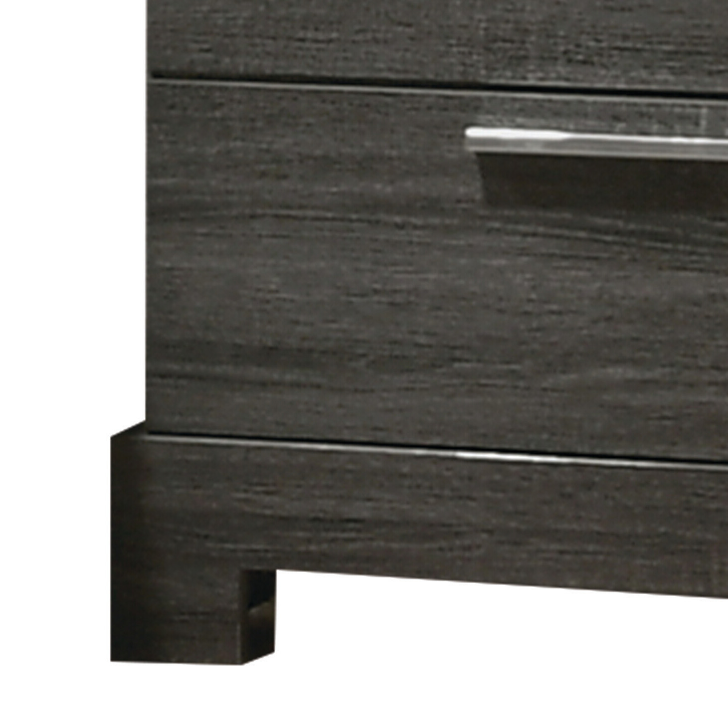 Grey Oak 2-Drawer Nightstand