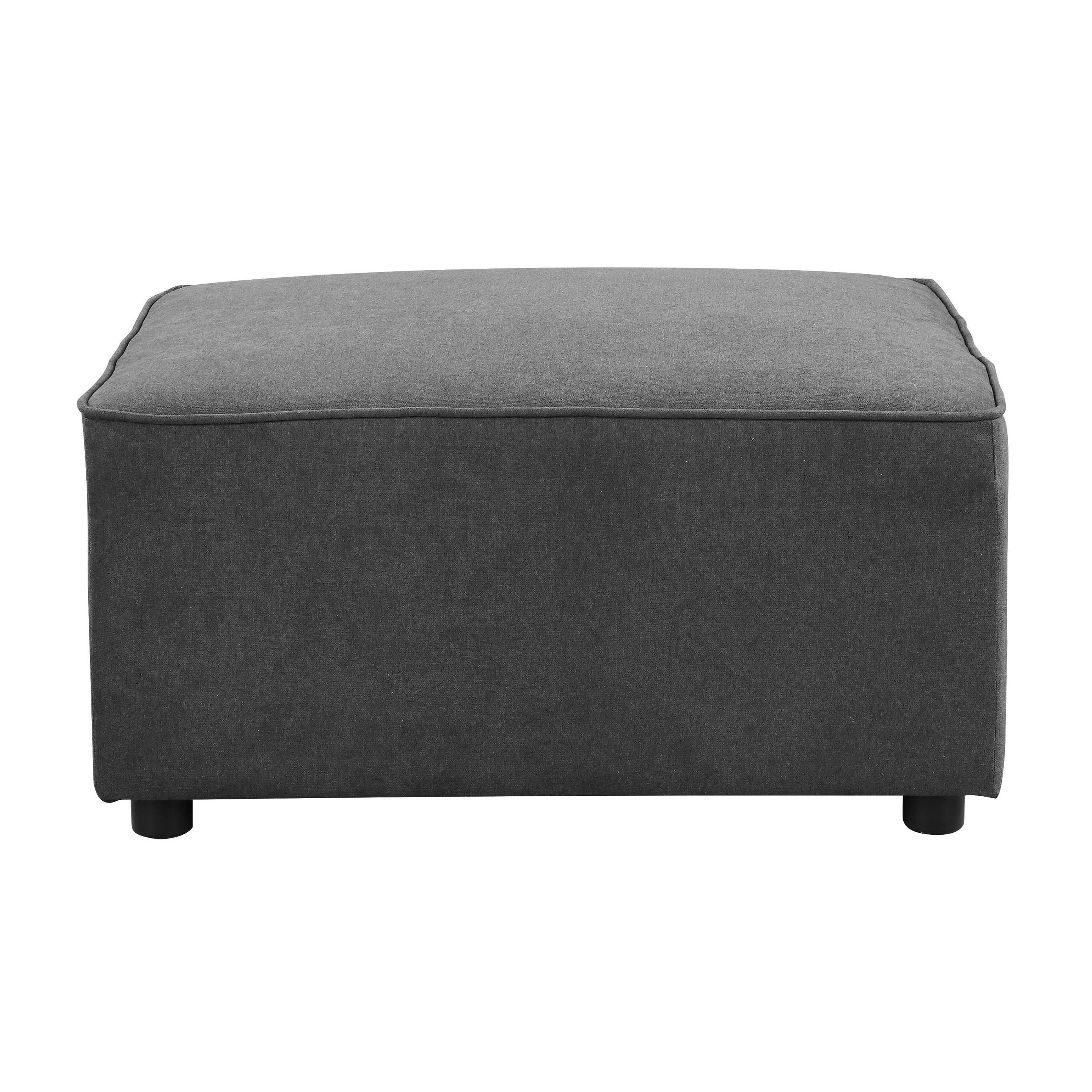 Grey Ottoman with Tight Seat