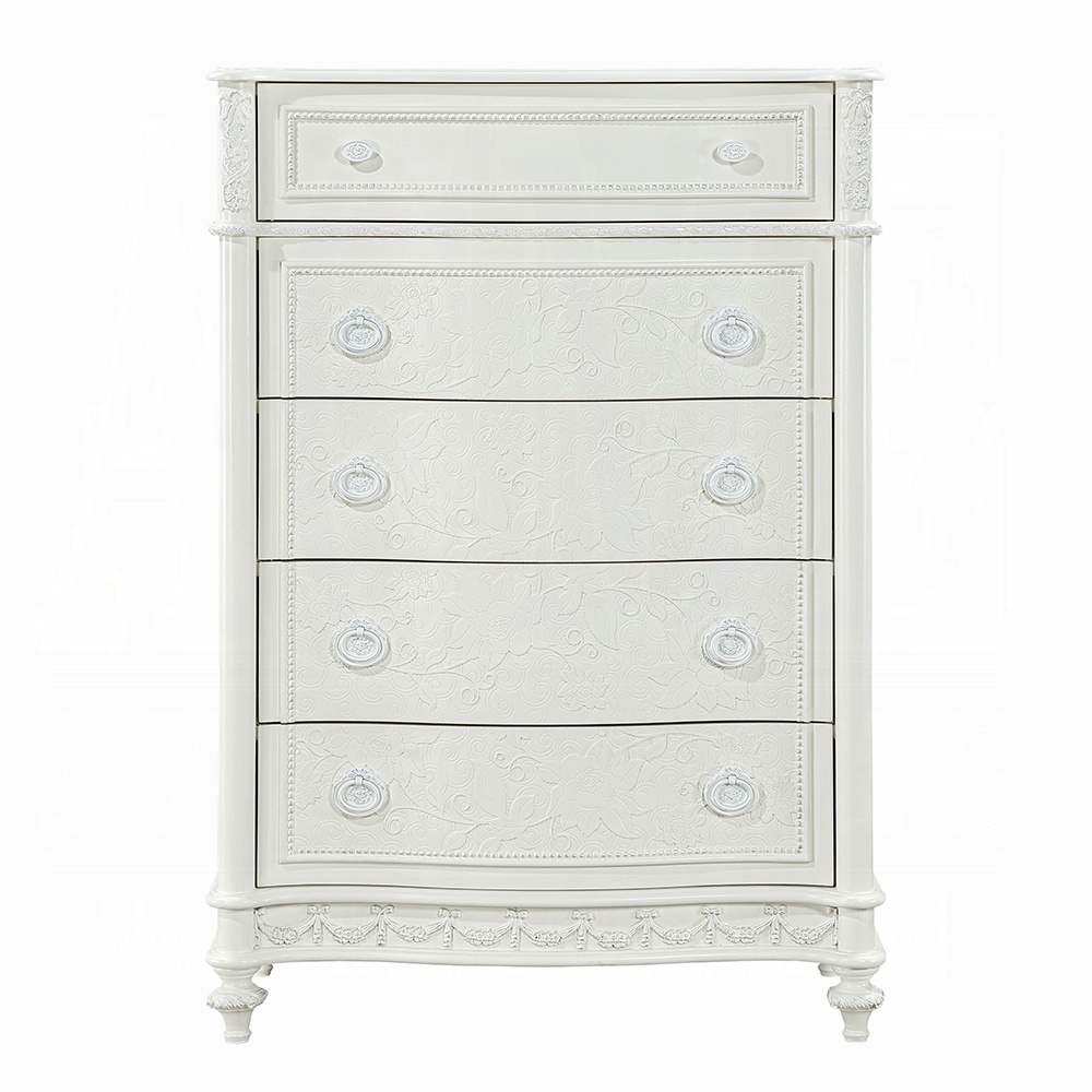 Ivory 5-Drawer Chest