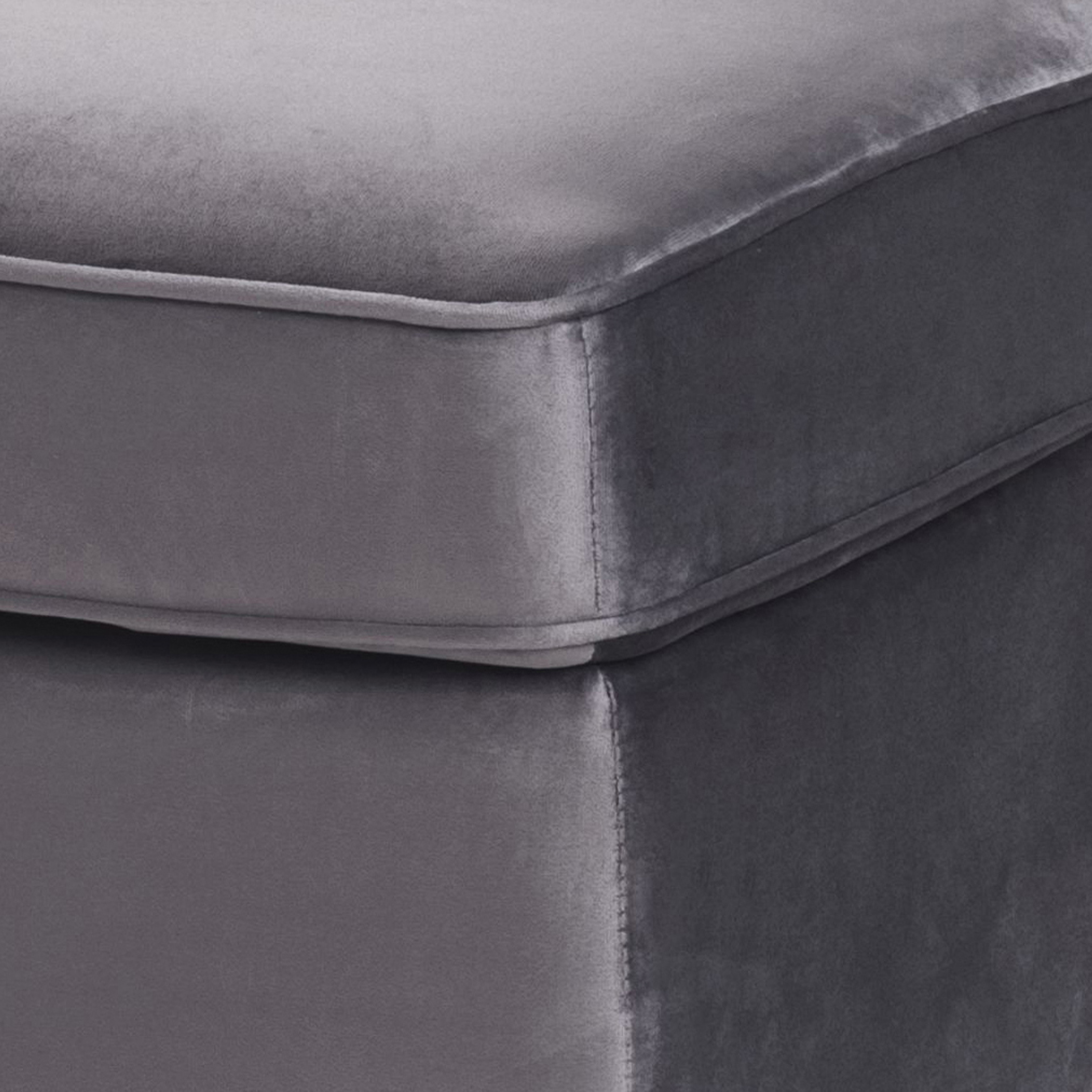 Grey Rectangle Ottoman