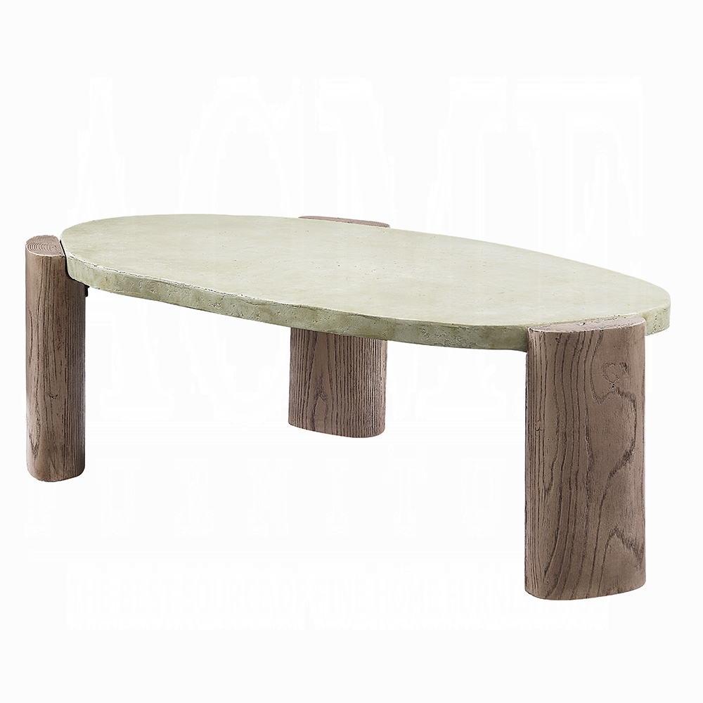 Weathered Grey And Oak Oblong Coffee Table