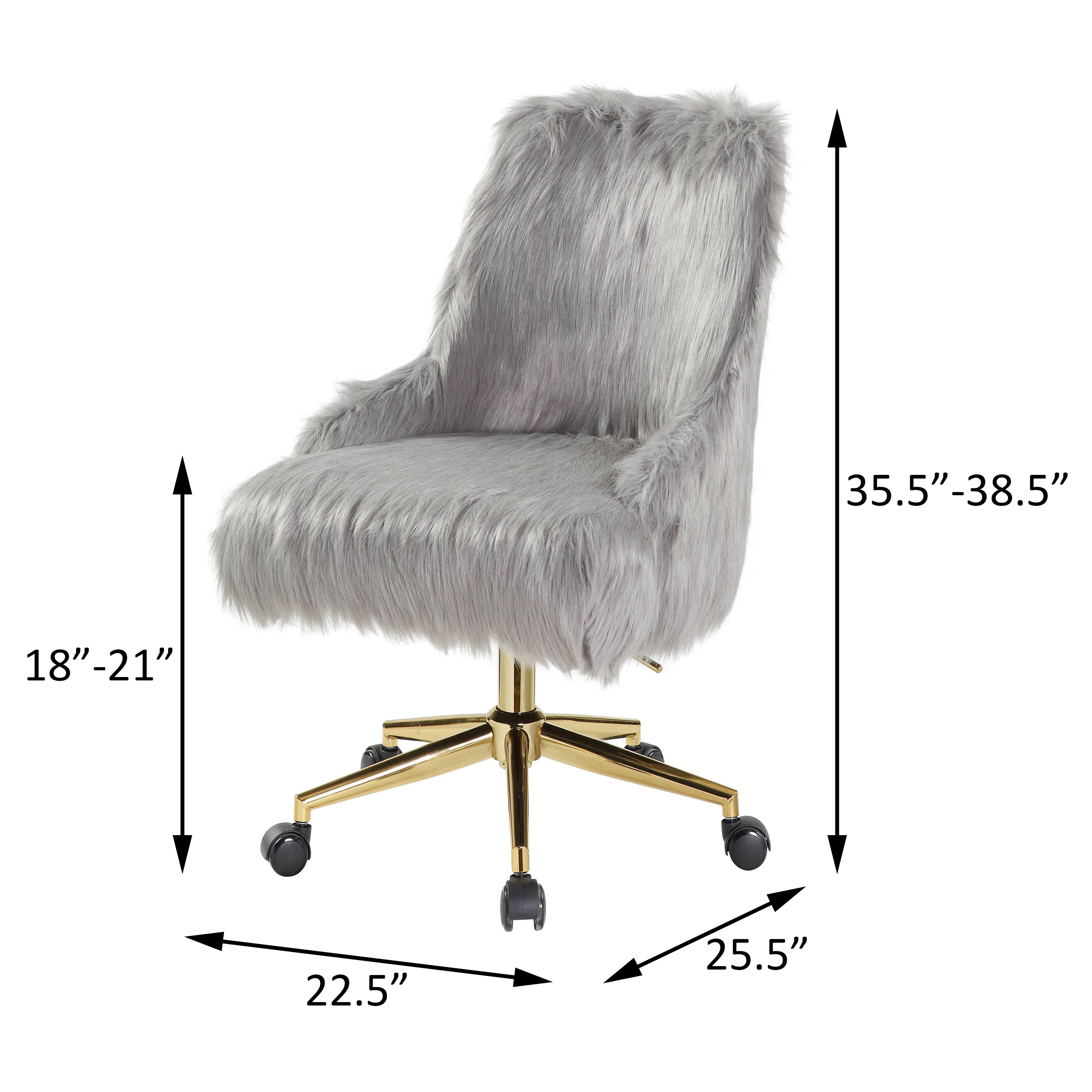 Grey and Gold Swivel Office Chair