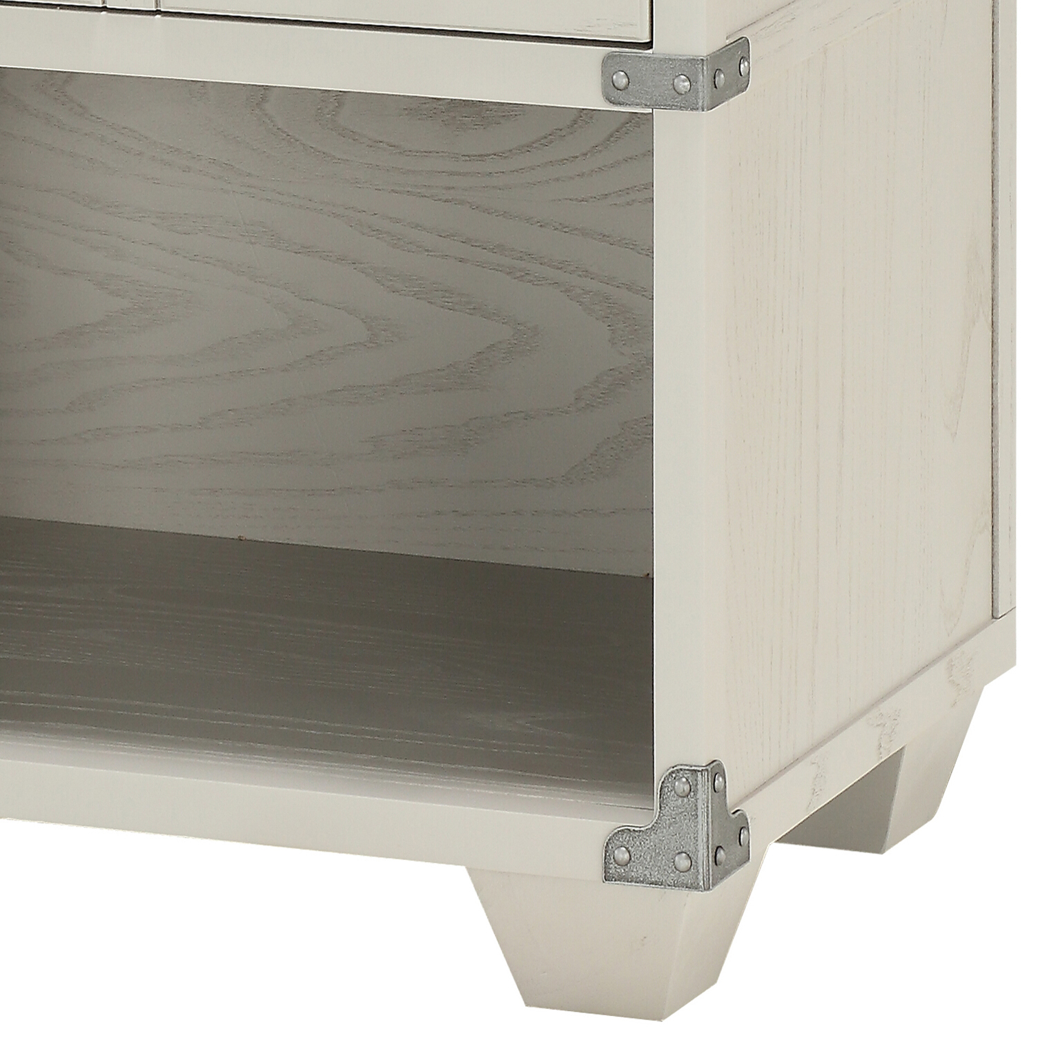 Grey 1-drawer Nightstand