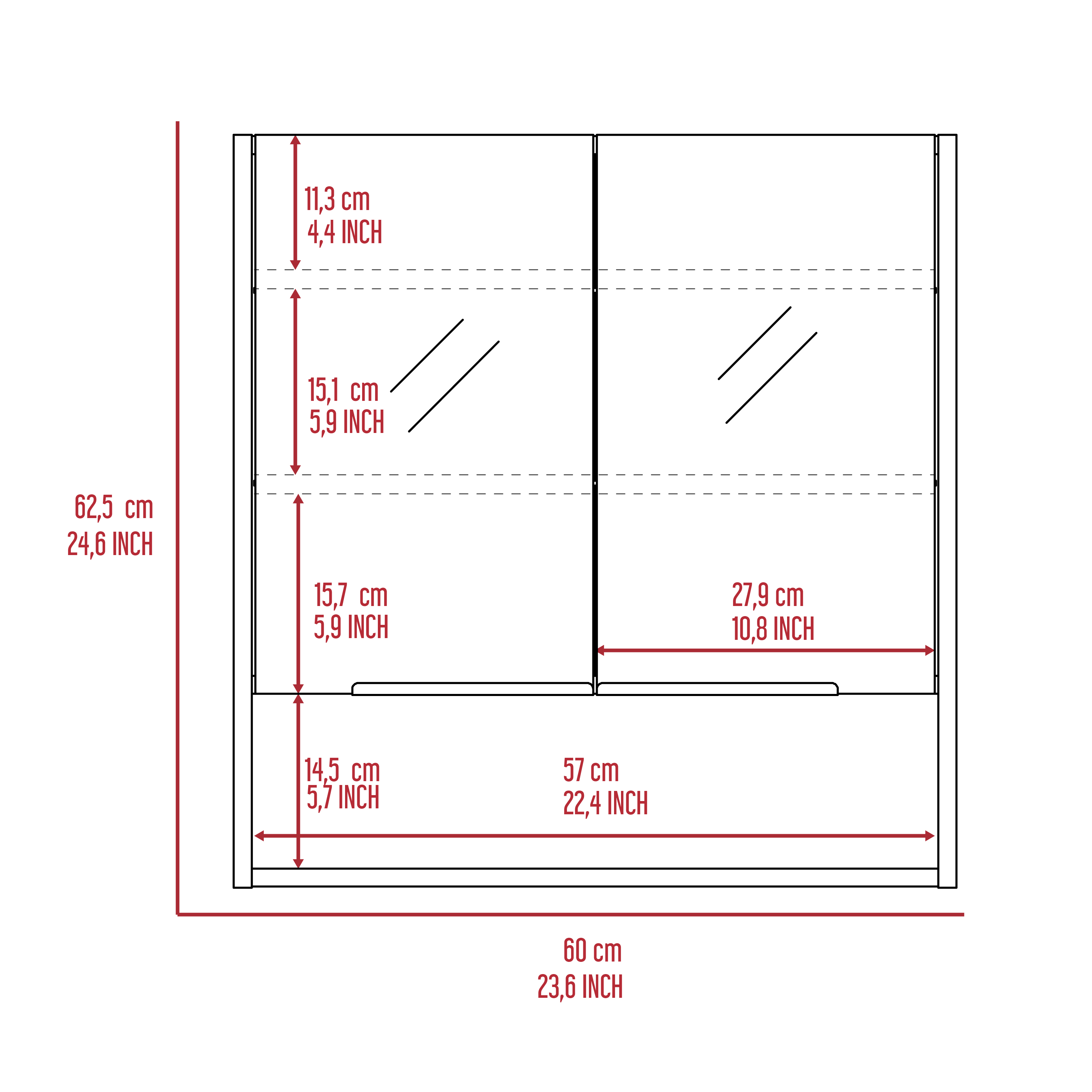 Manchester Rectangle Medicine Cabinet with Mirror White