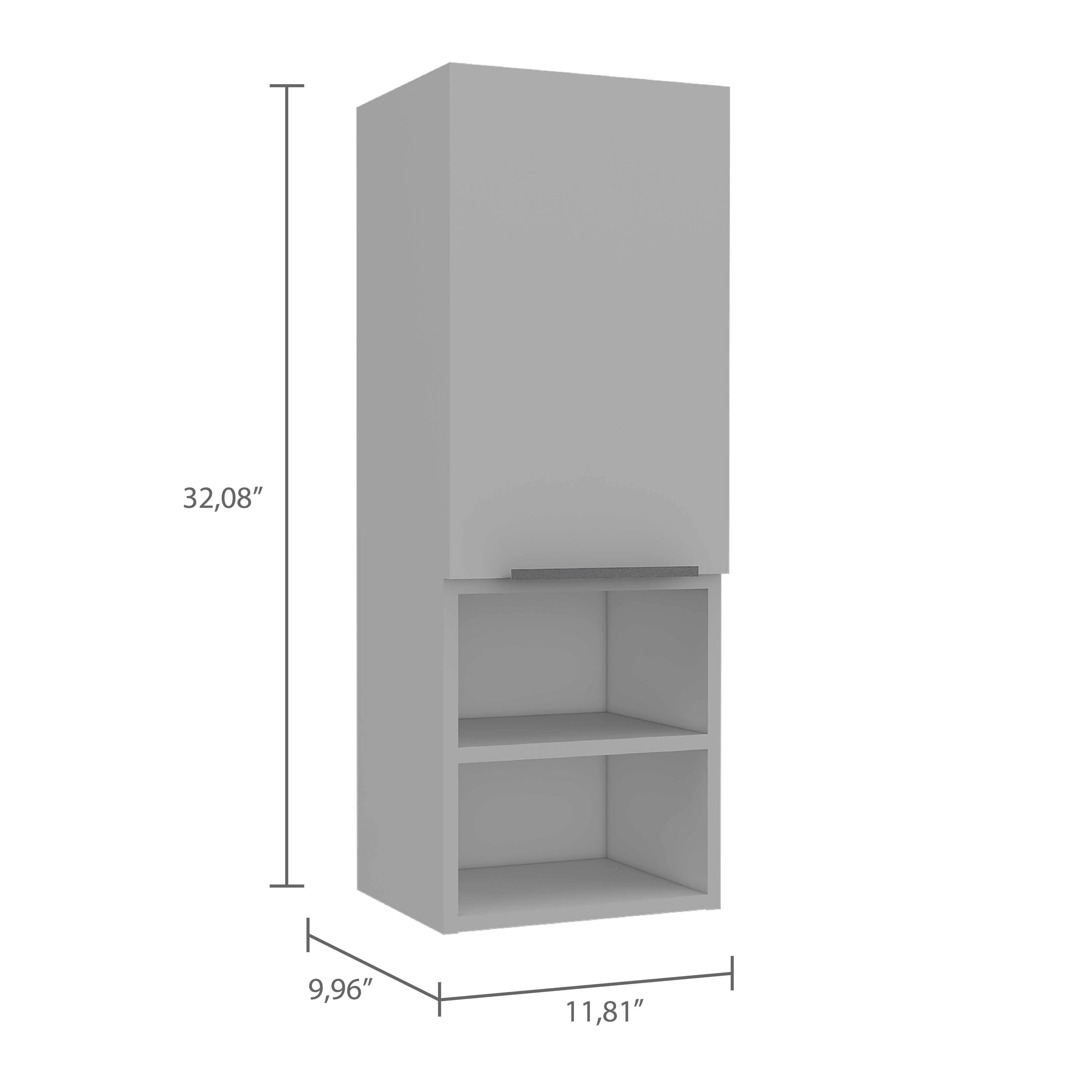 Kingston Rectangle 2-Shelf Medicine Cabinet  White