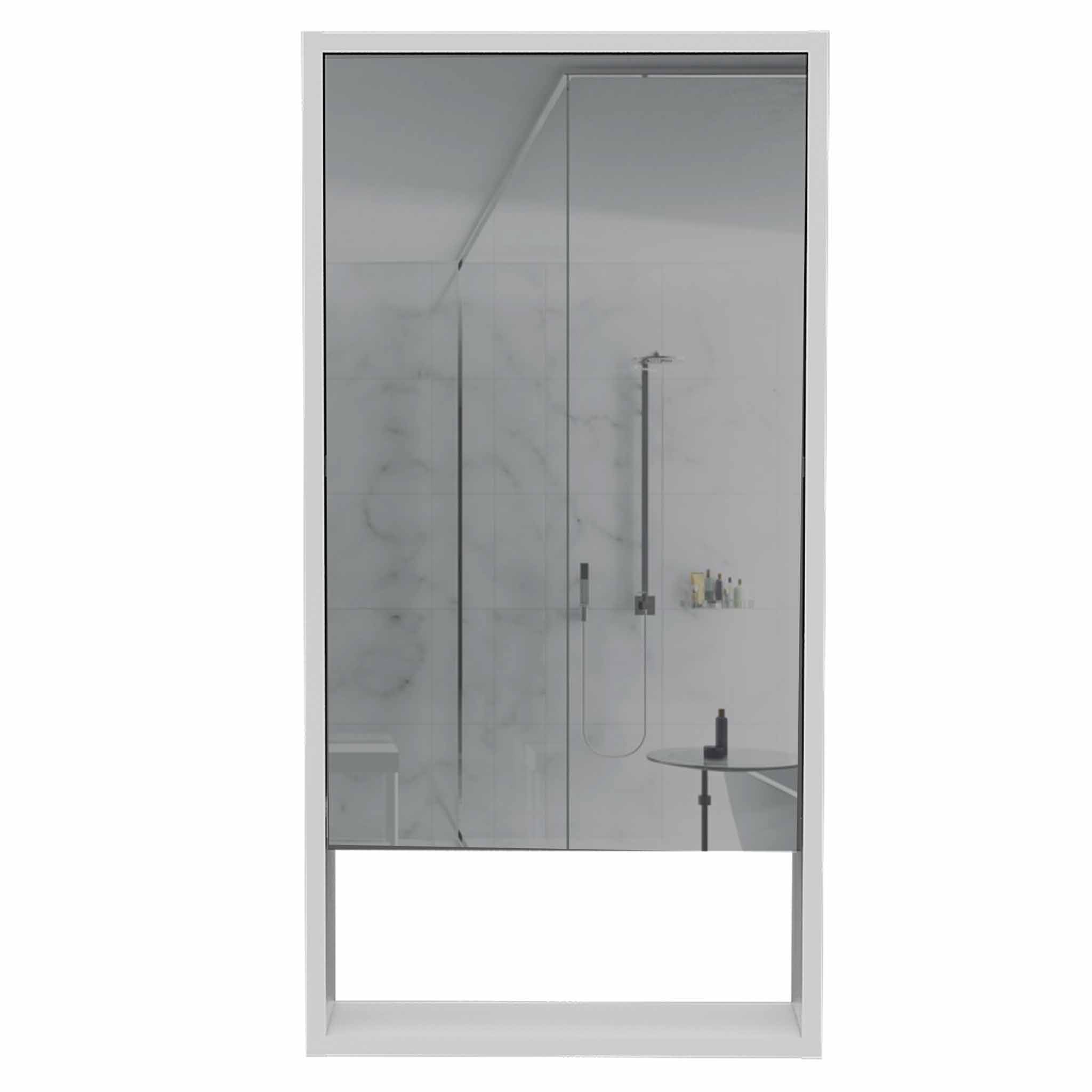 Burlington Rectangle Medicine Cabinet with Mirror White