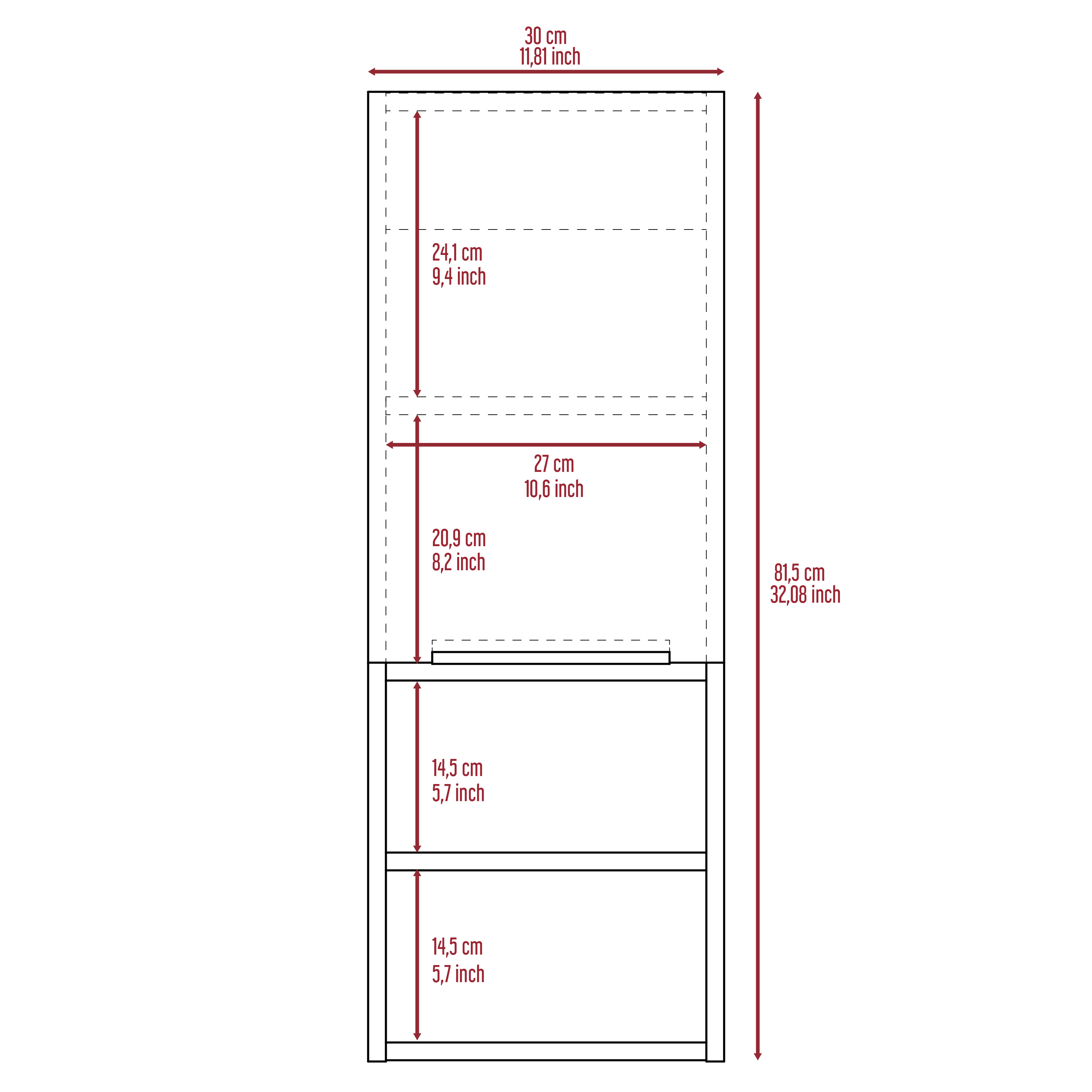 Kingston Rectangle 2-Shelf Medicine Cabinet  White