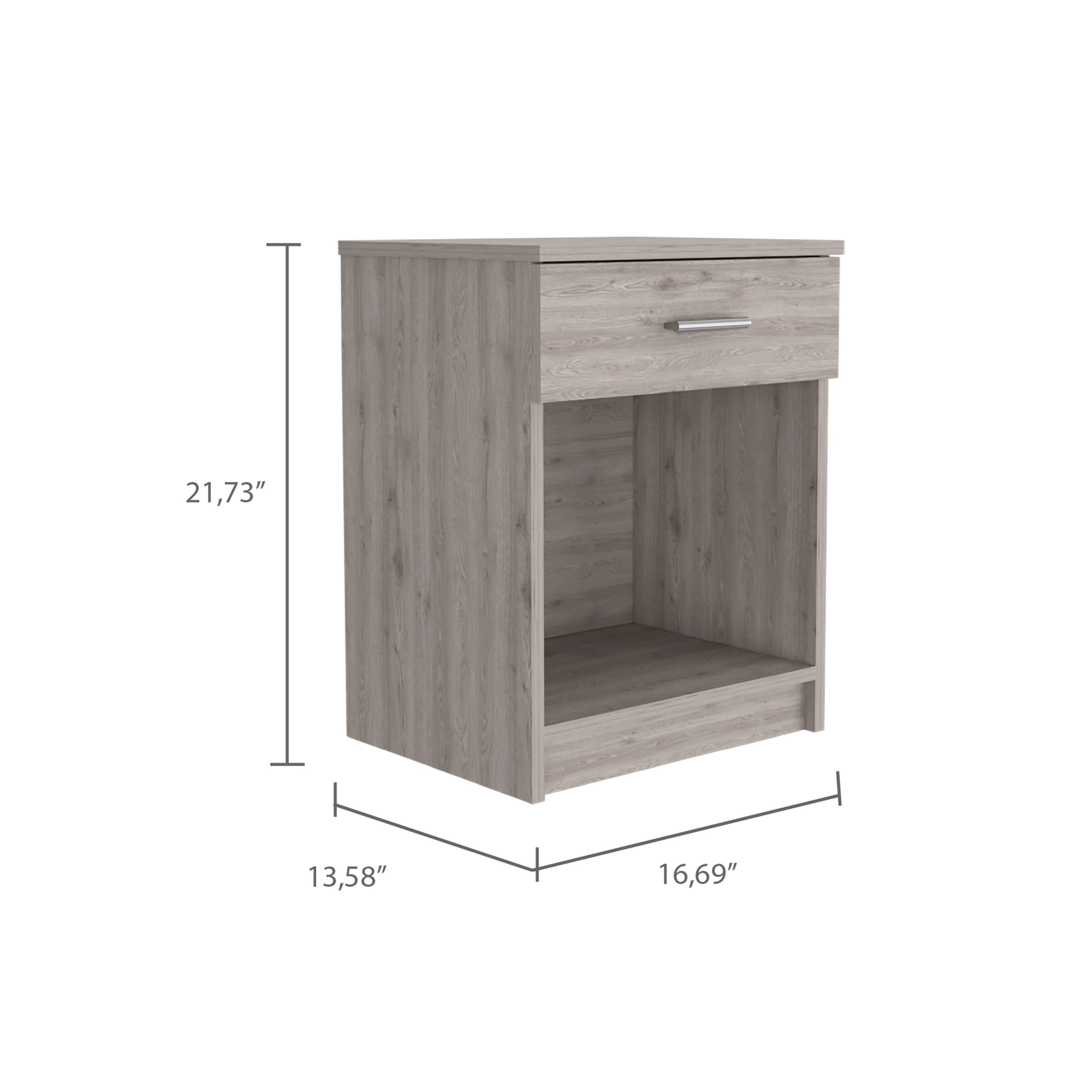 Merimac 1-Drawer 1-Shelf Nightstand White