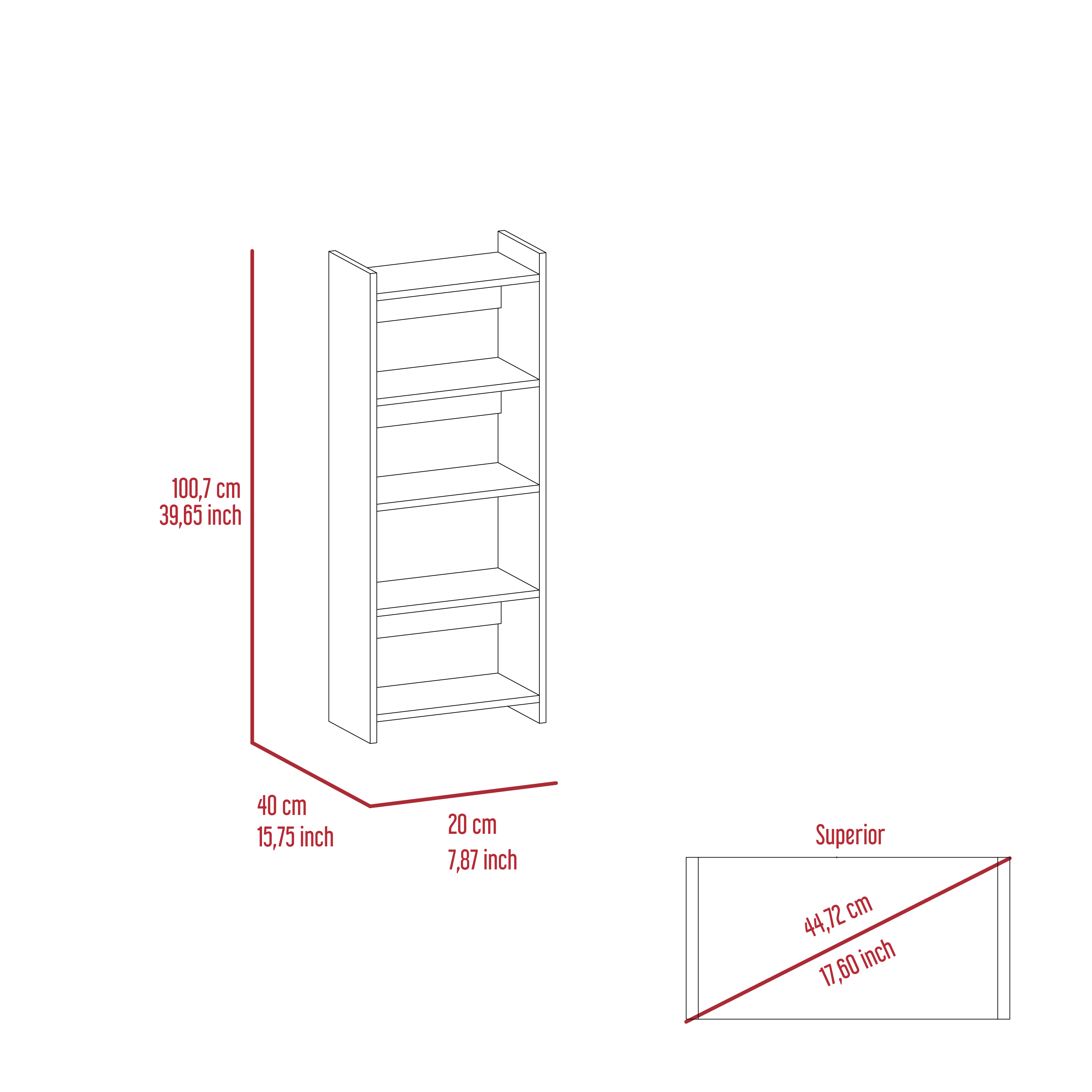 Nottingham 2-Piece 7-Shelf 1-Drawer Home Office Set Black Wengue