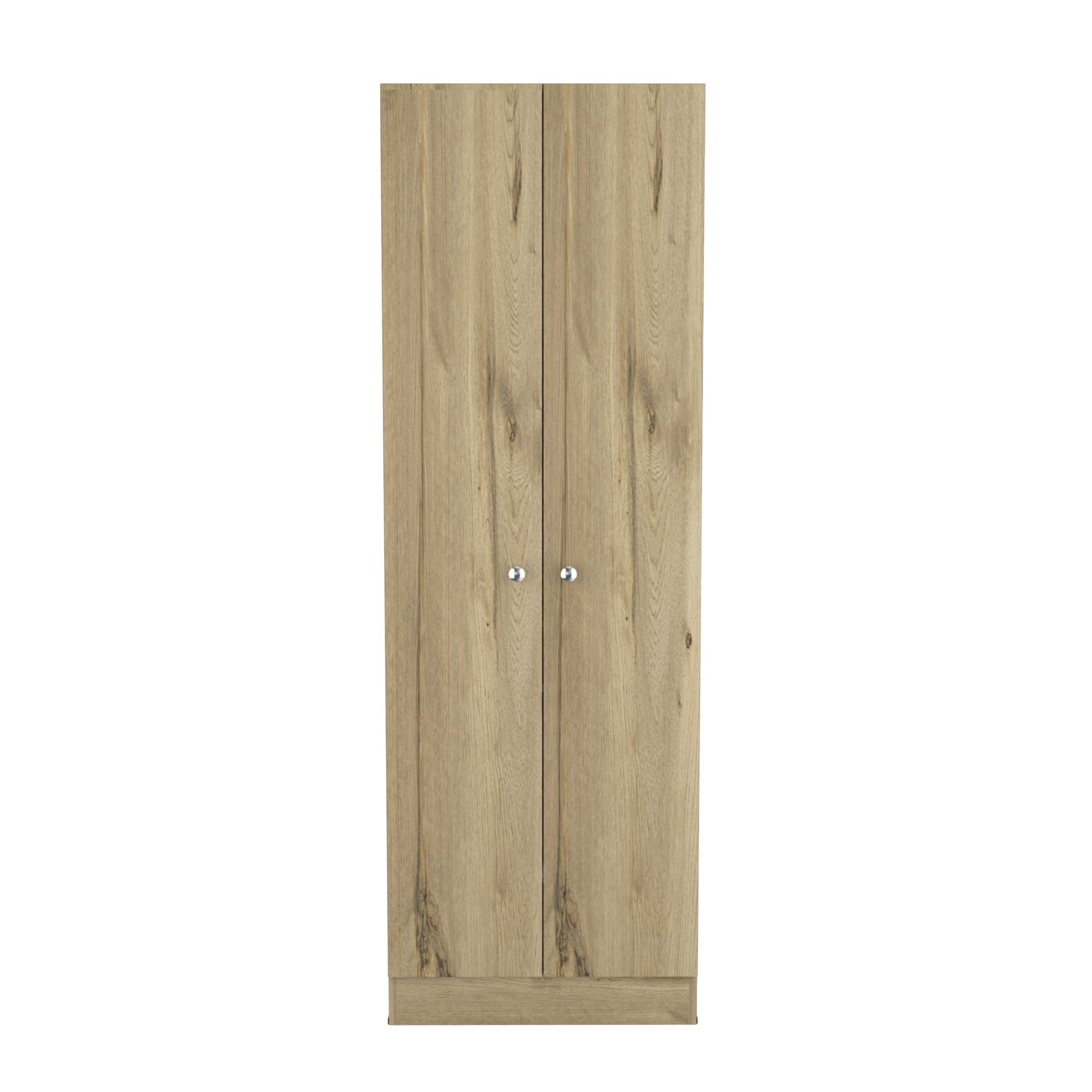 Buxton Rectangle 2-Door Storage Tall Cabinet Light Oak and Black Wengue