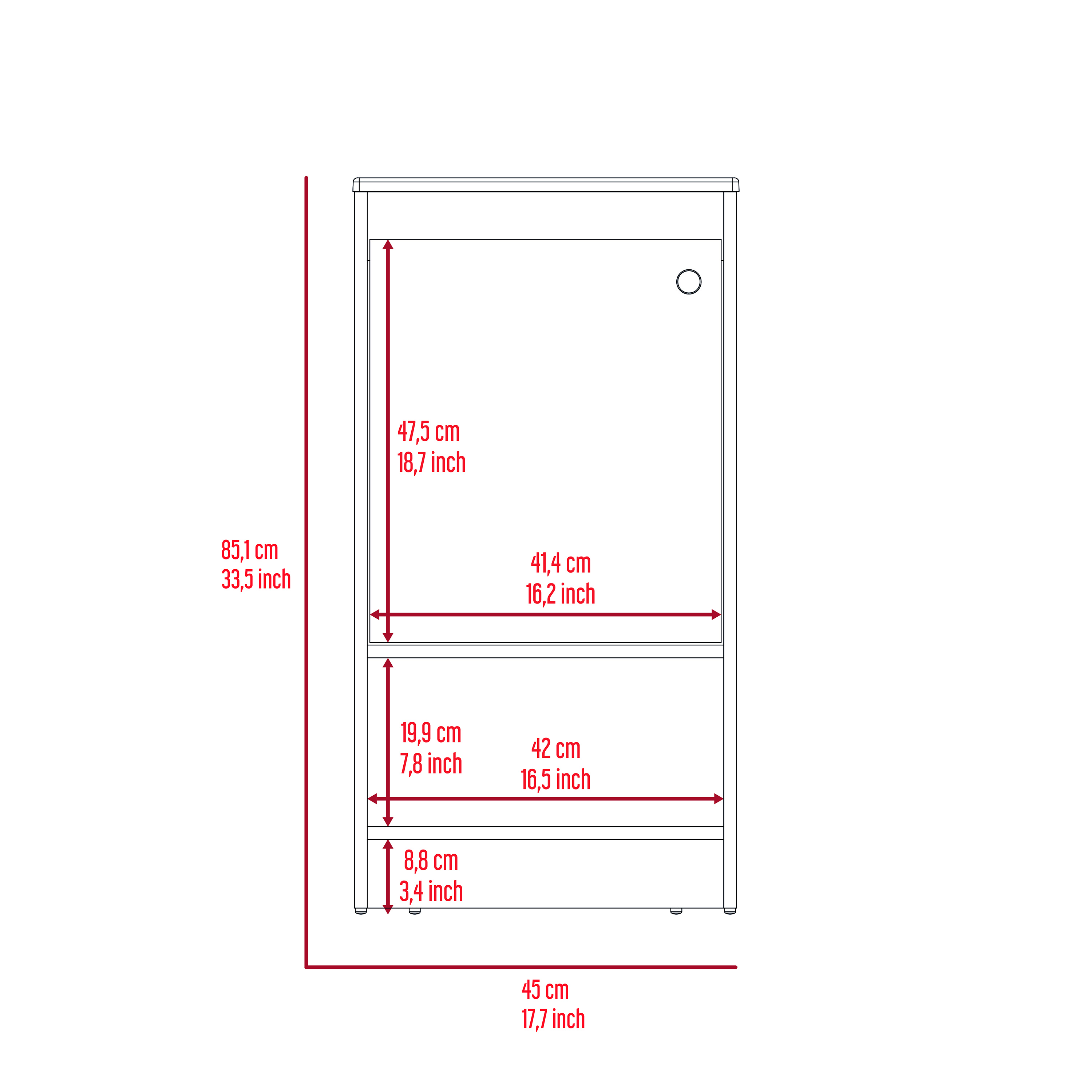 Westbury 1-Shelf Freestanding Vanity Cabinet White