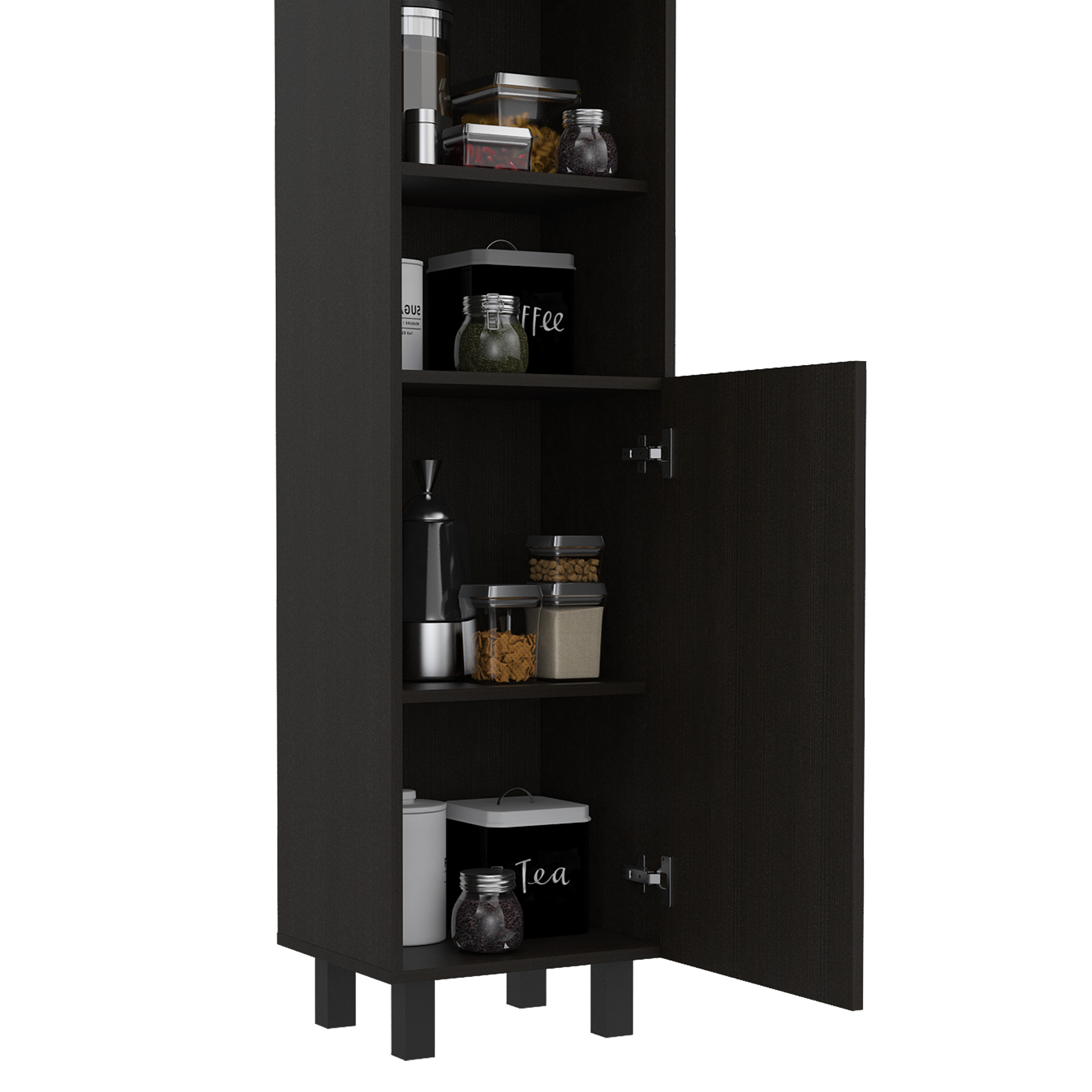 Thorndike 2-Shelf Rectangle Pantry Cabinet Black Wengue