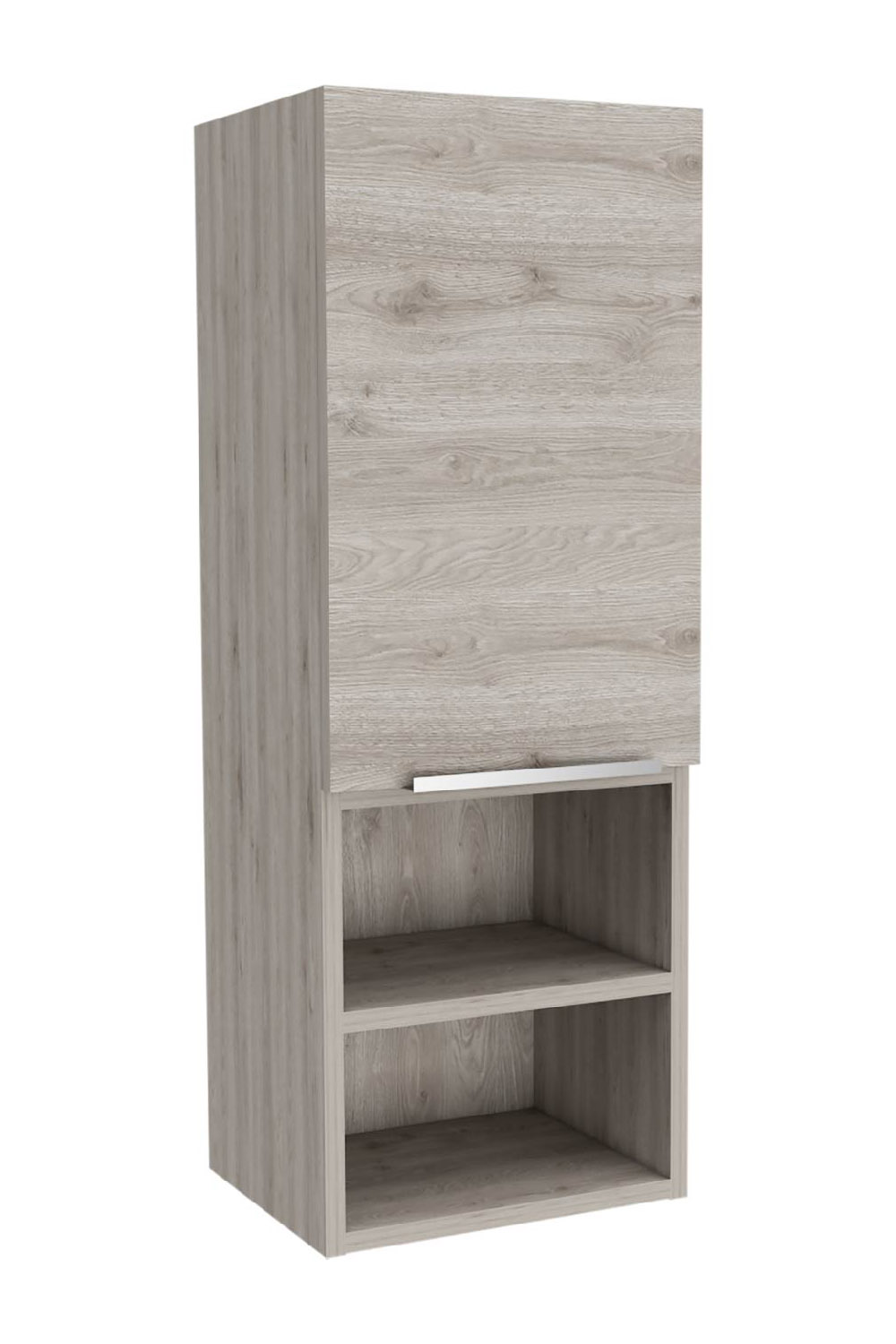 Light Grey 2-Shelf Bathroom Cabinet