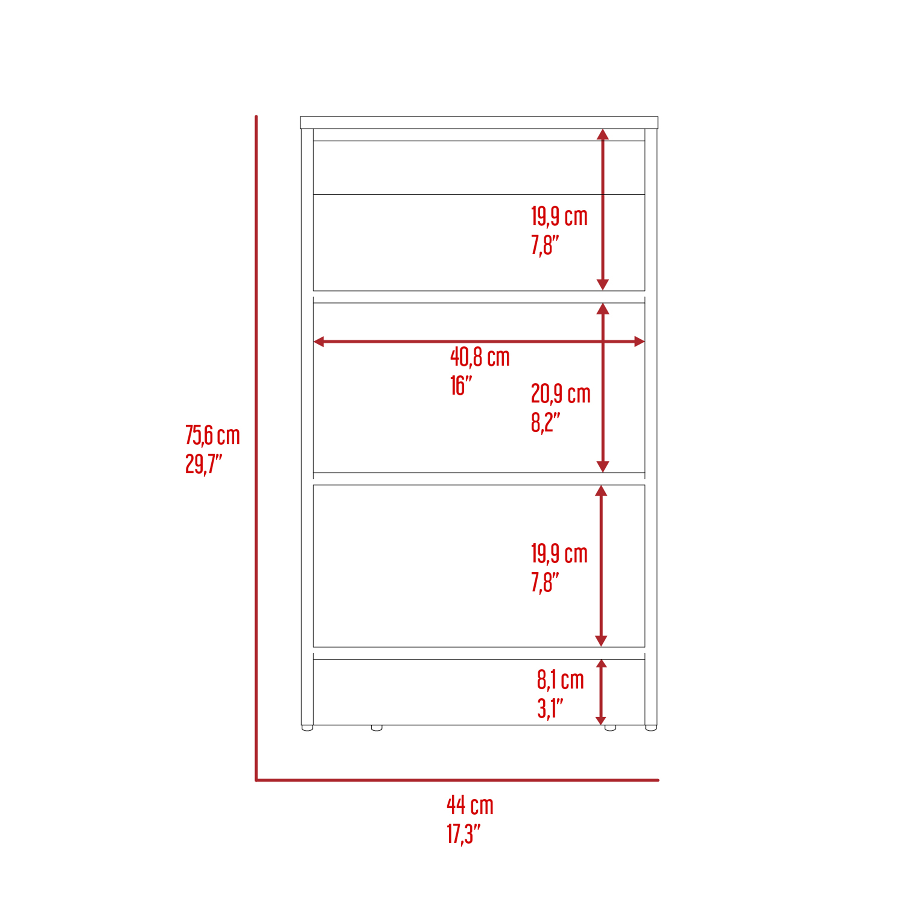 Nashua 4-Shelf Linen Cabinet Light Grey