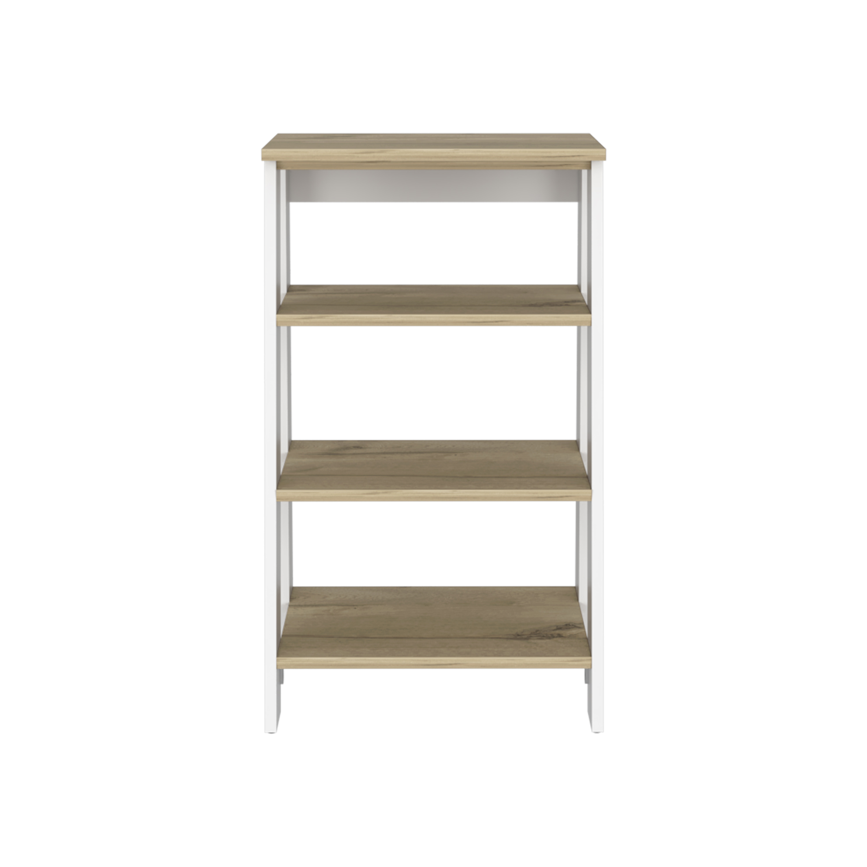 Nashua 4-Shelf Linen Cabinet Light Oak and White