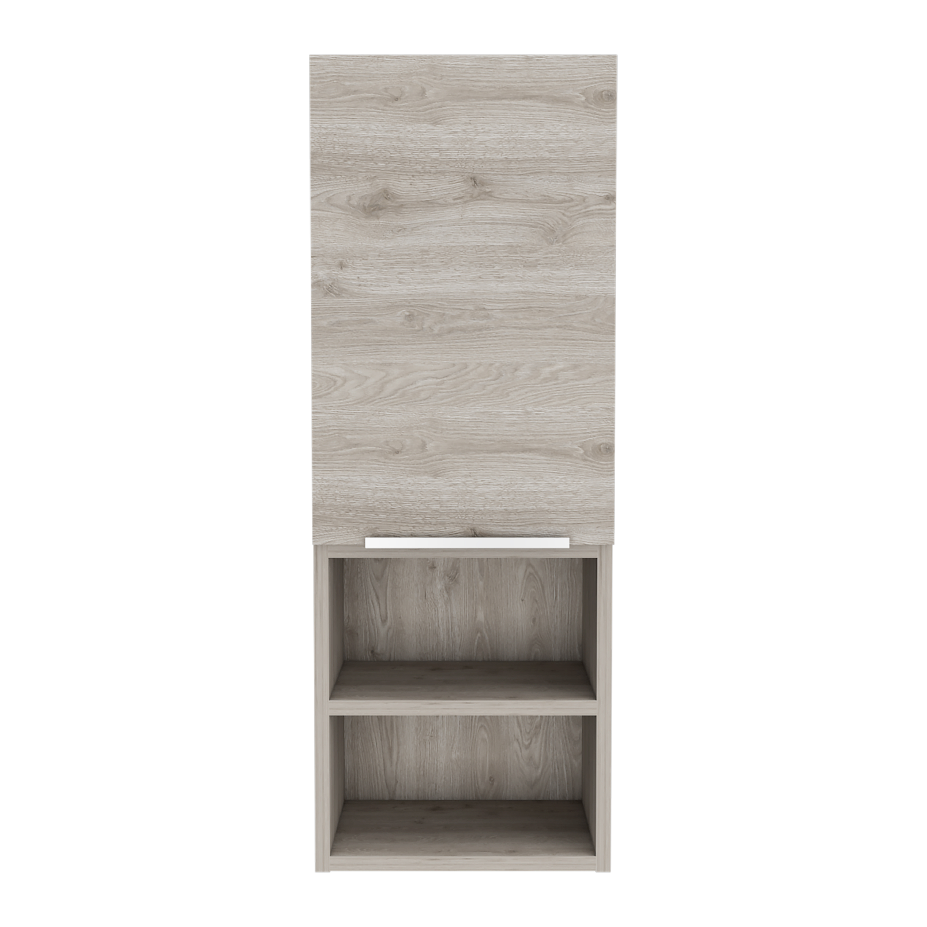 Light Grey 2-Shelf Bathroom Cabinet