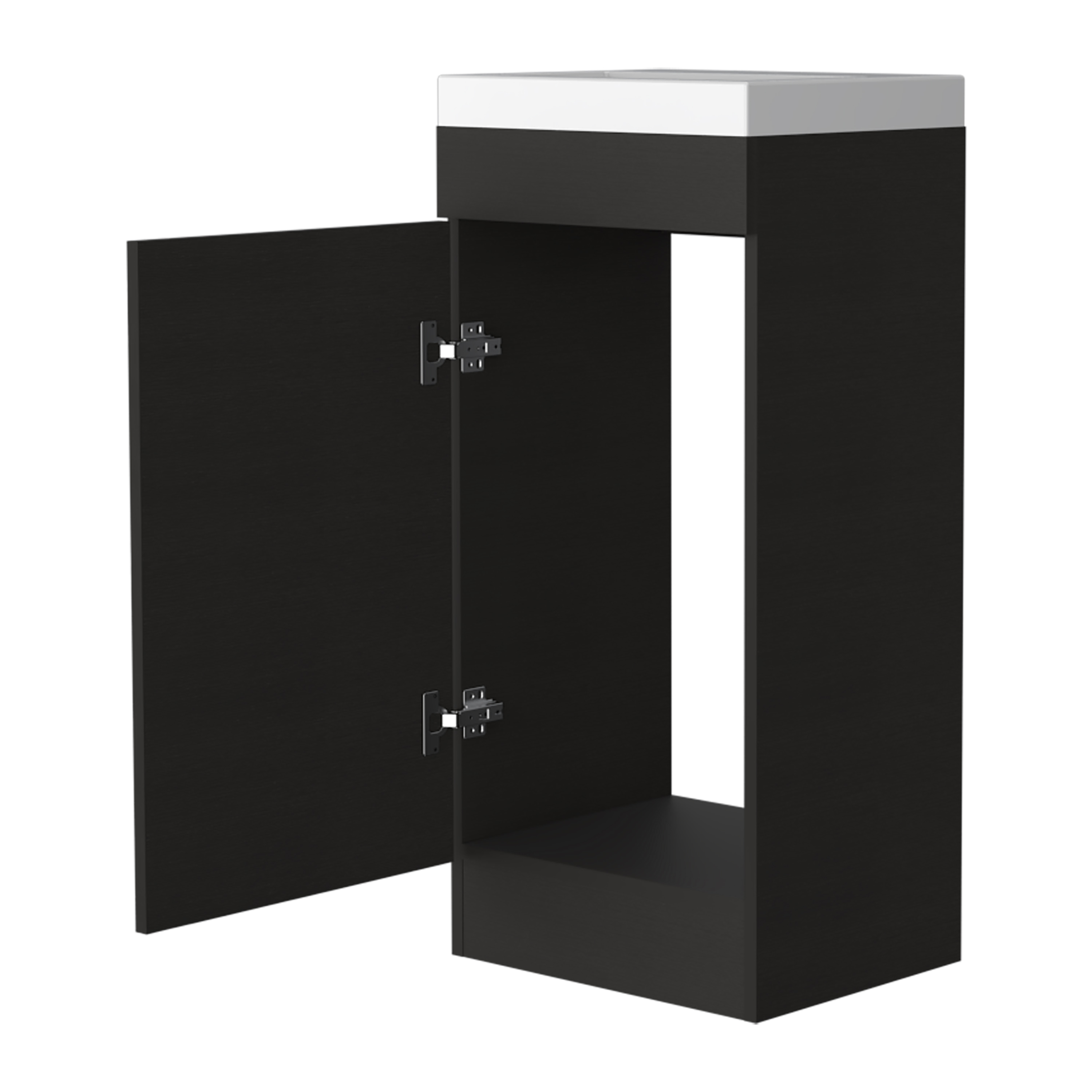 Black Wengue Rectangle Bathroom Vanity