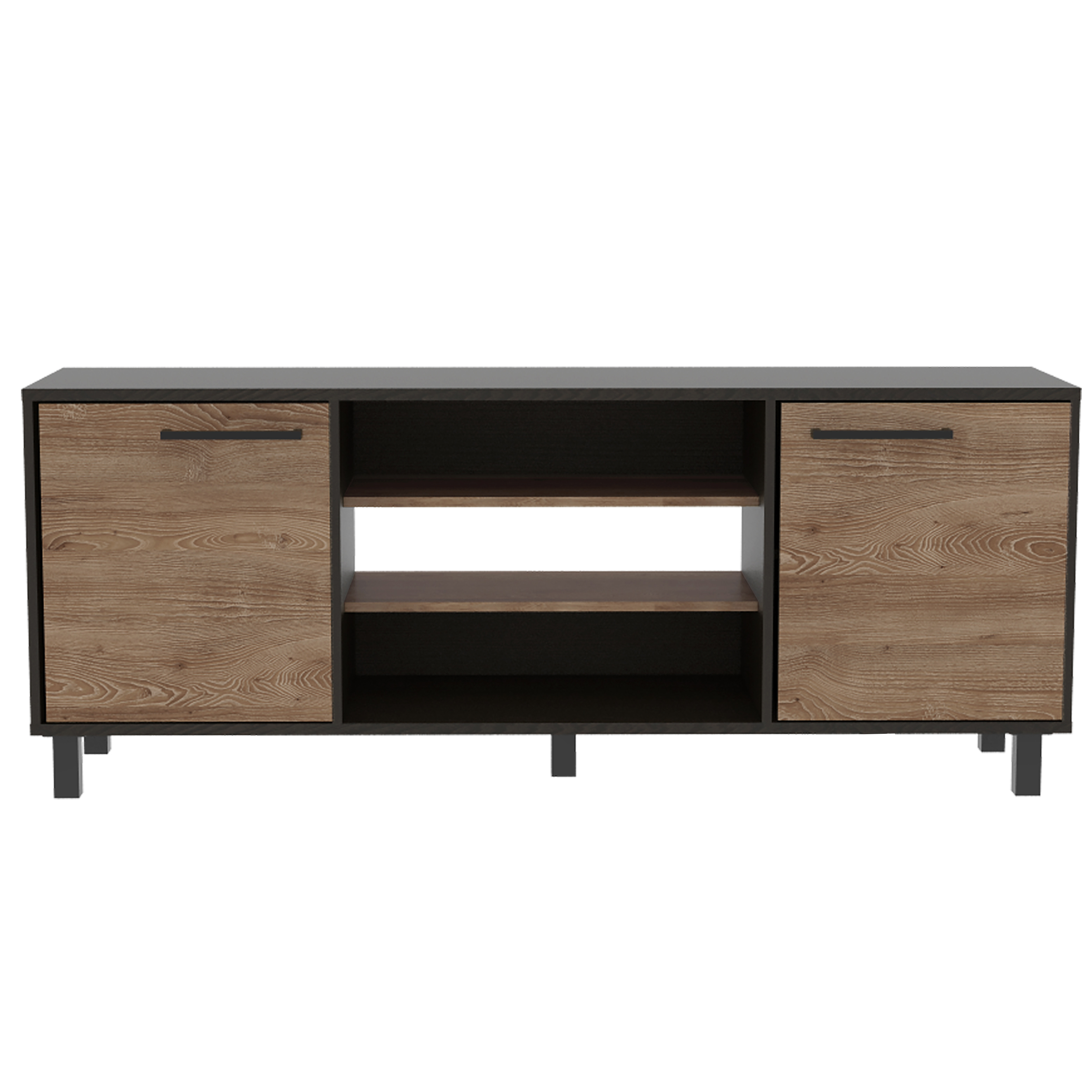 Cannon 3-Shelf 2-Door TV Stand Carbon Espresso