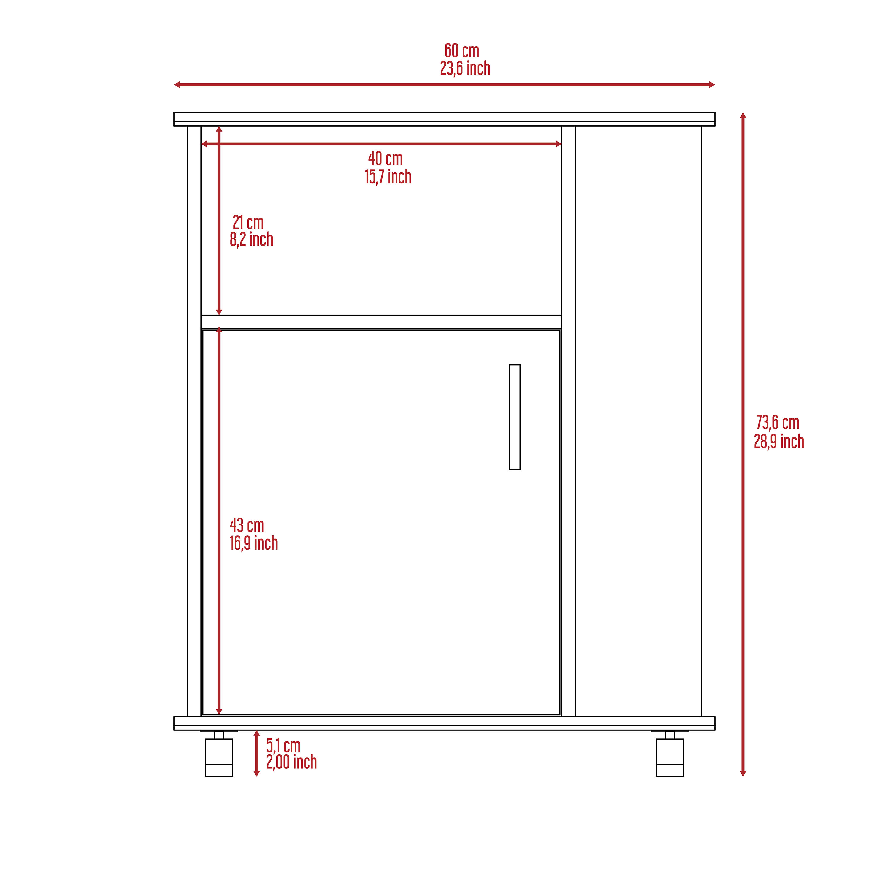 Correy 4-Shelf Microwave Cabinet with Caster Black Wengue