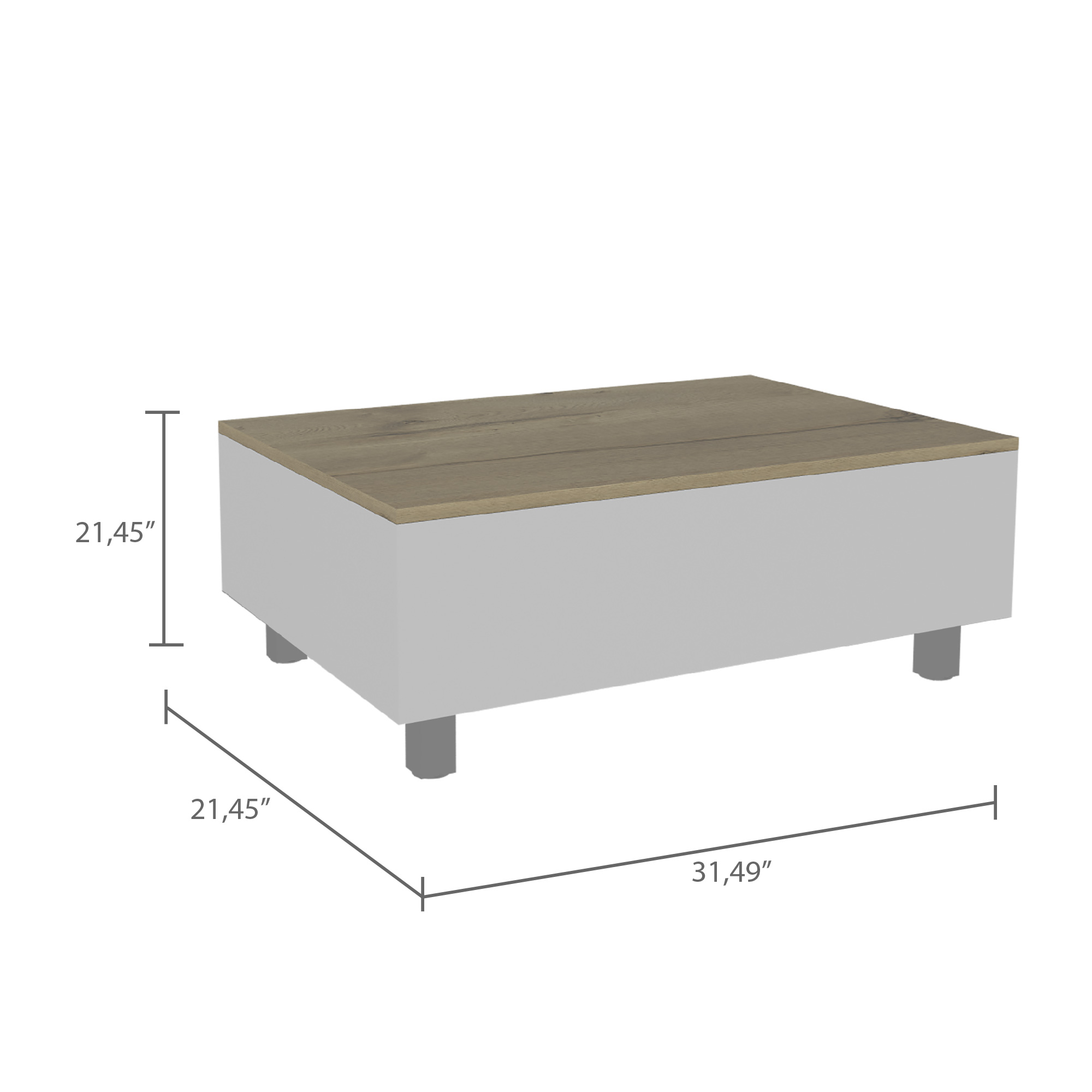 Tilton Rectangle Lift Top  Coffee Table White Oak