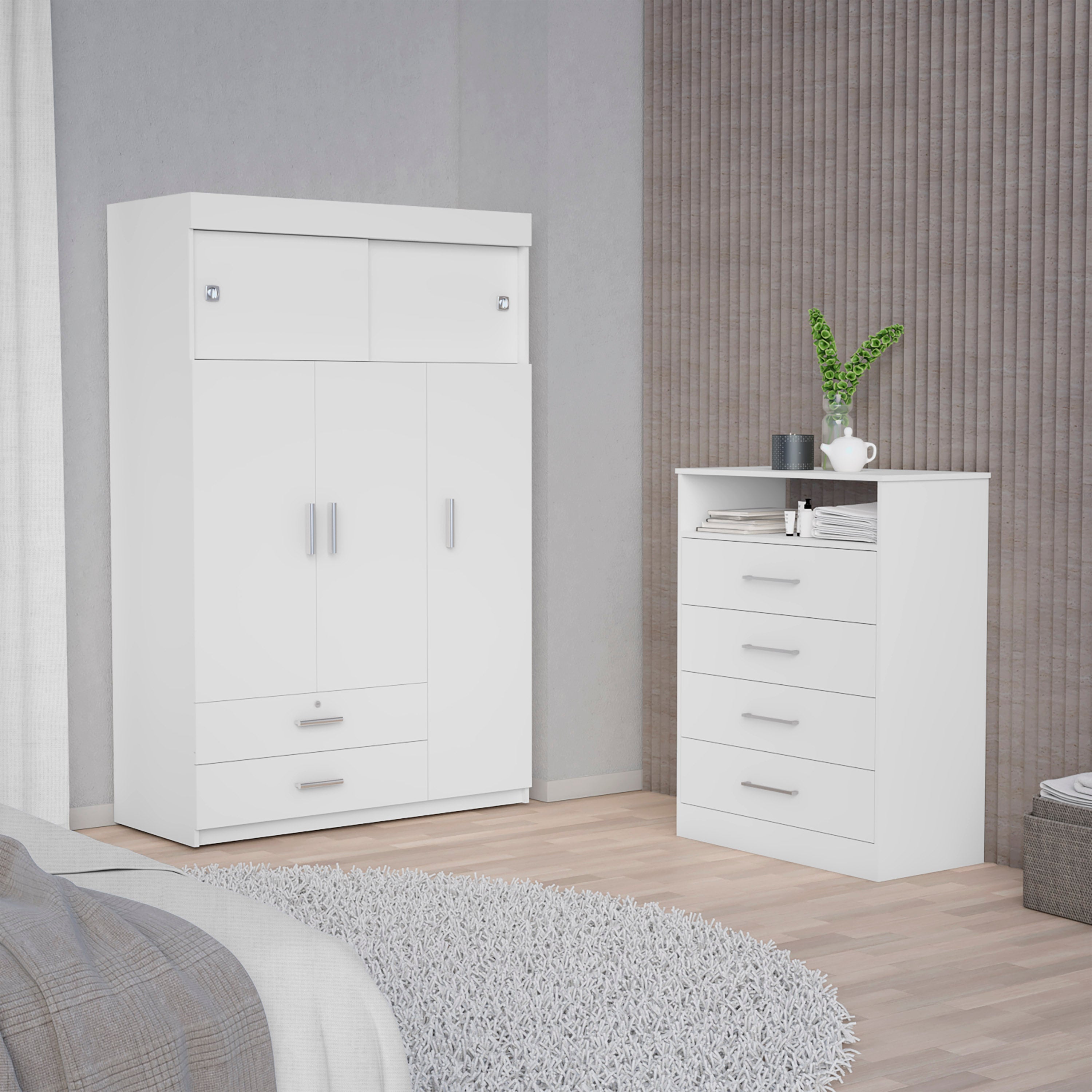 Omaha 2-Piece Armoire and Dresser, White