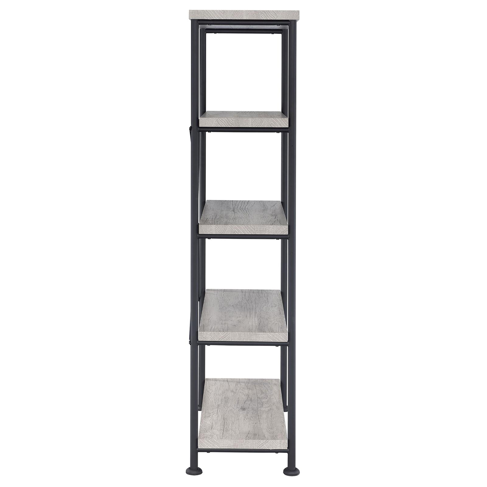 Grey Driftwood 4-shelf Bookcase