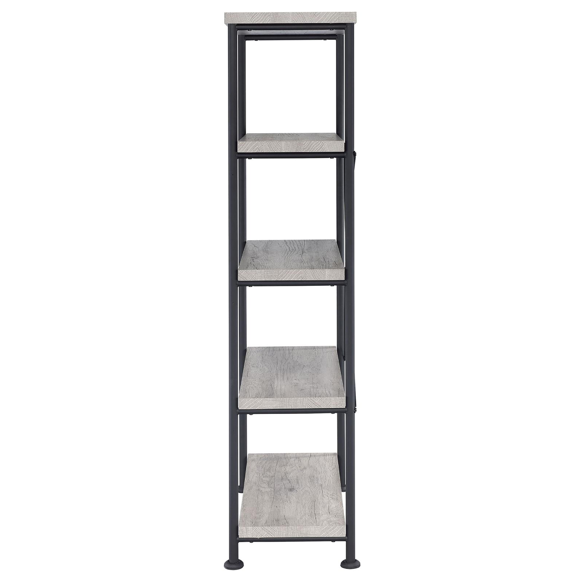 Grey Driftwood 4-shelf Bookcase