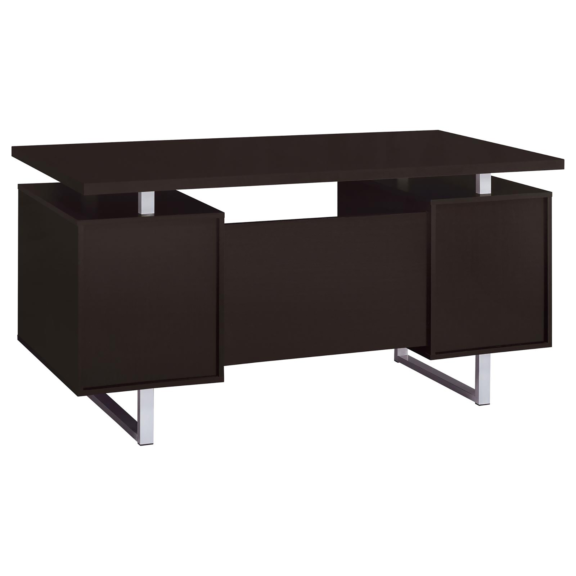 Cappuccino 2-drawer Floating Top Office Desk