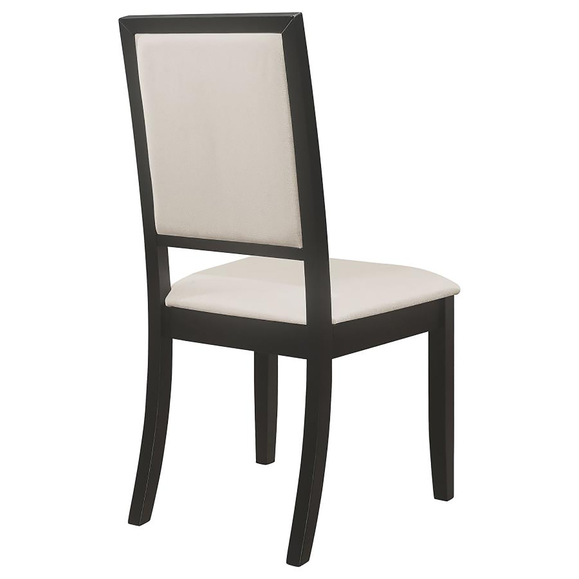 Cream and Black Upholstered Side Chairs (Set of 2)