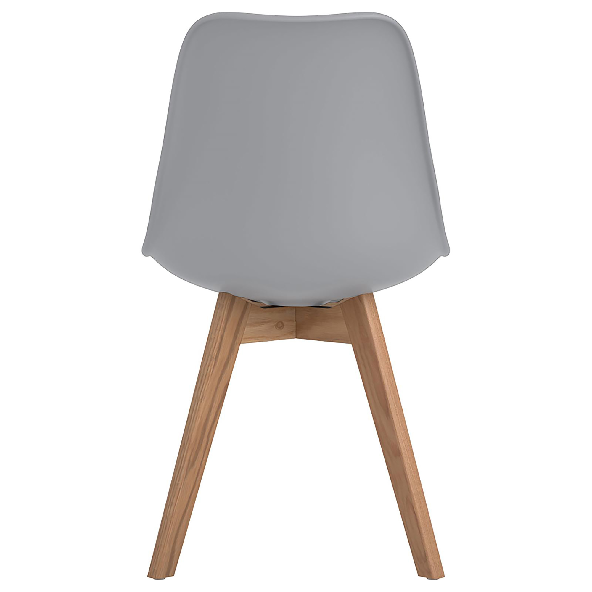 Grey and Natural Oak Padded Side Chairs (Set of 2)