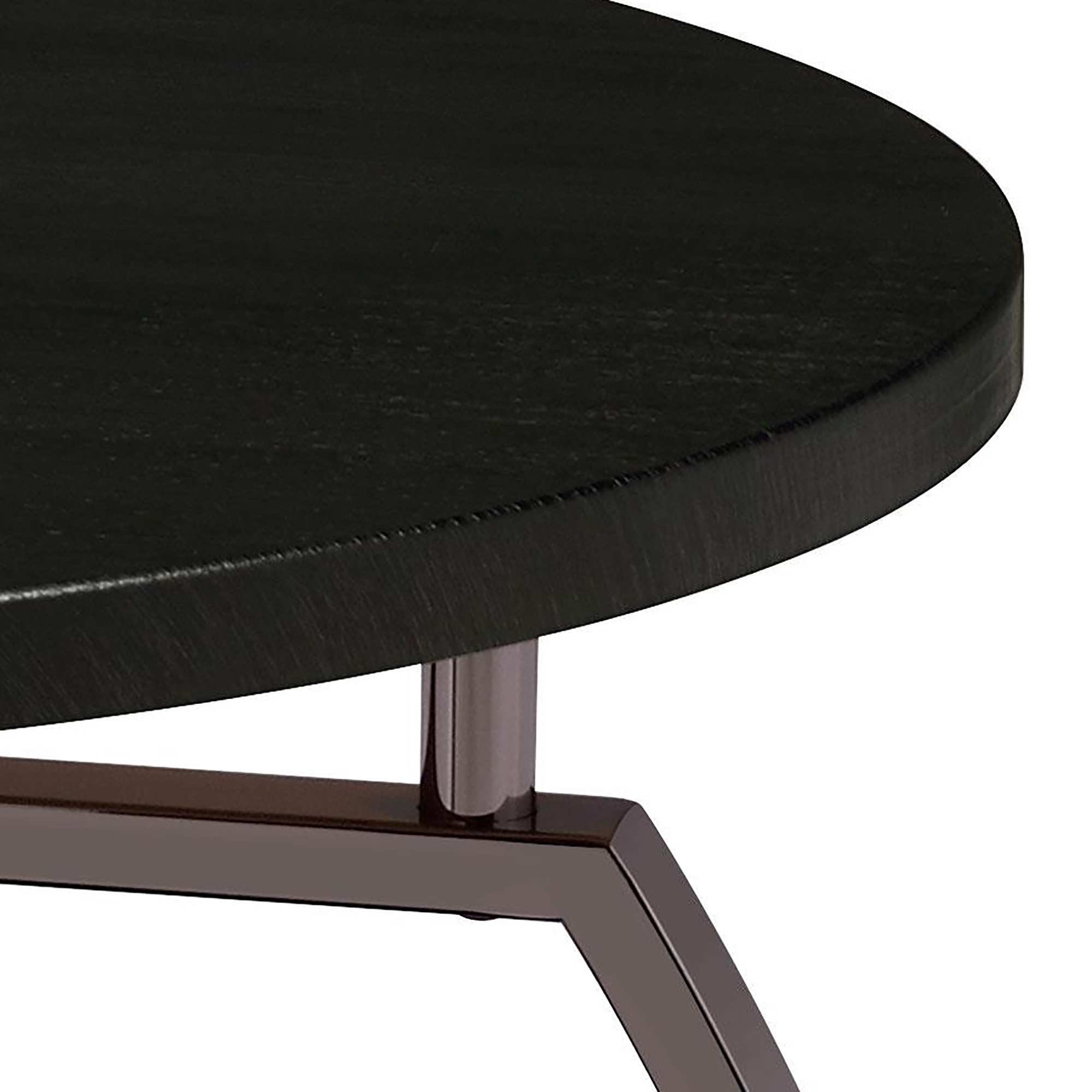 Dark Grey and Black Nickel End Table