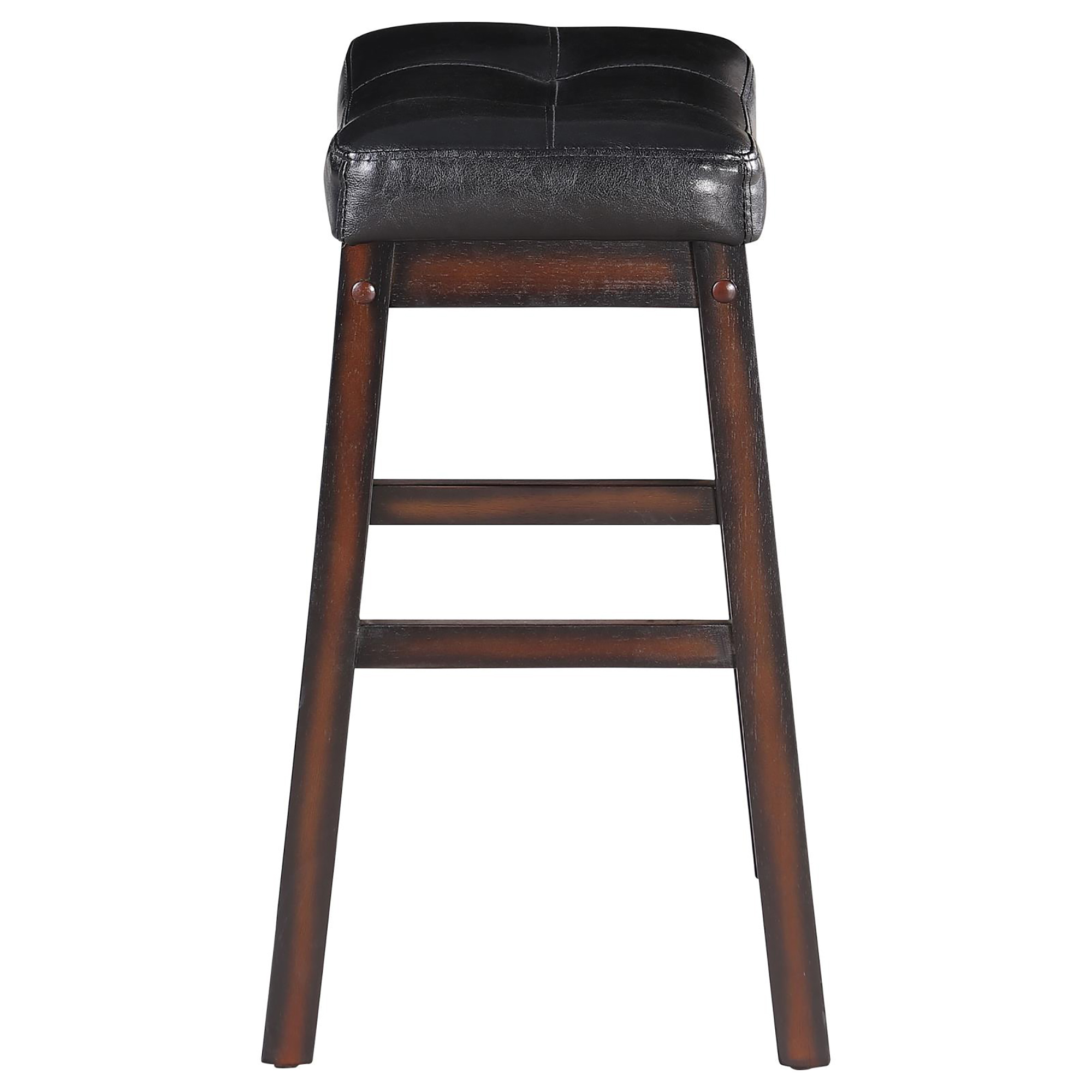 Black and Cappuccino Upholstered Counter Height Stools (Set of 2)