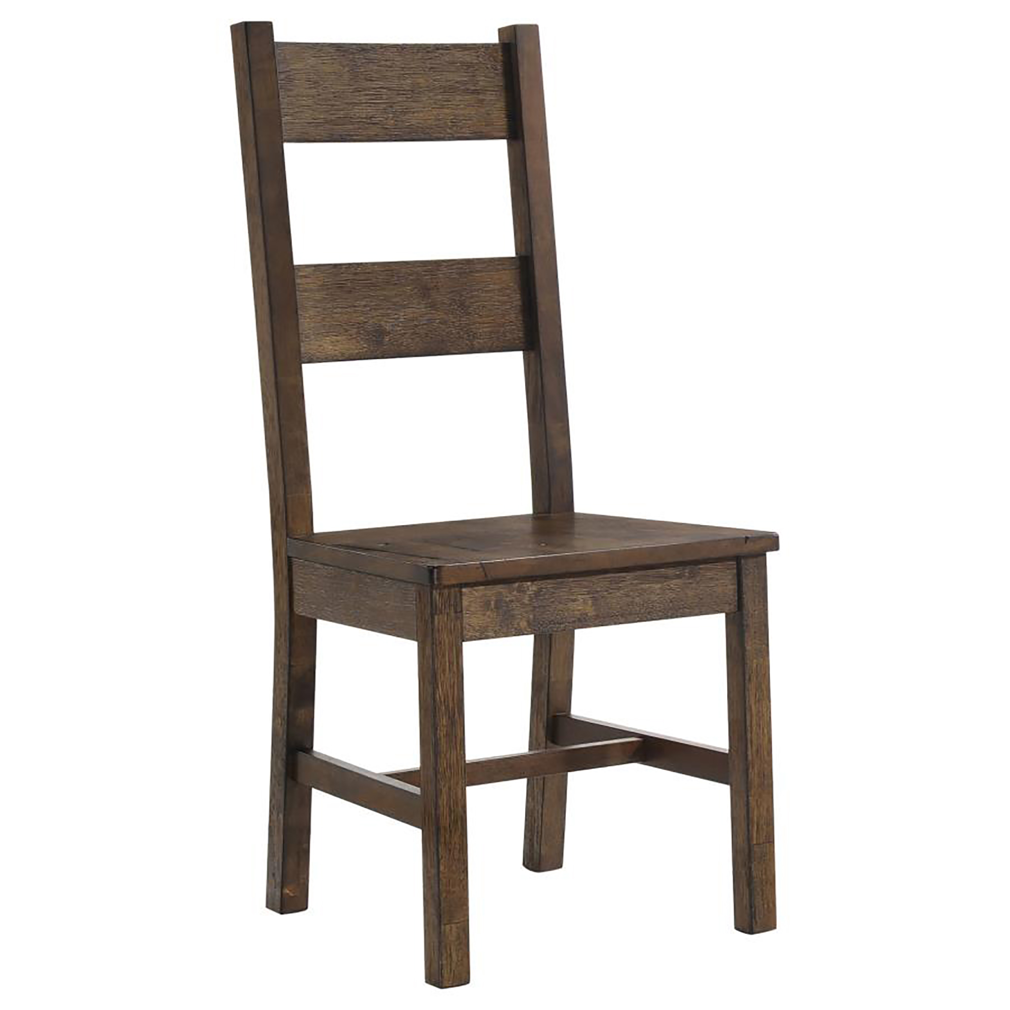 Rustic Golden Brown Ladder Back Dining Chairs (Set of 2)