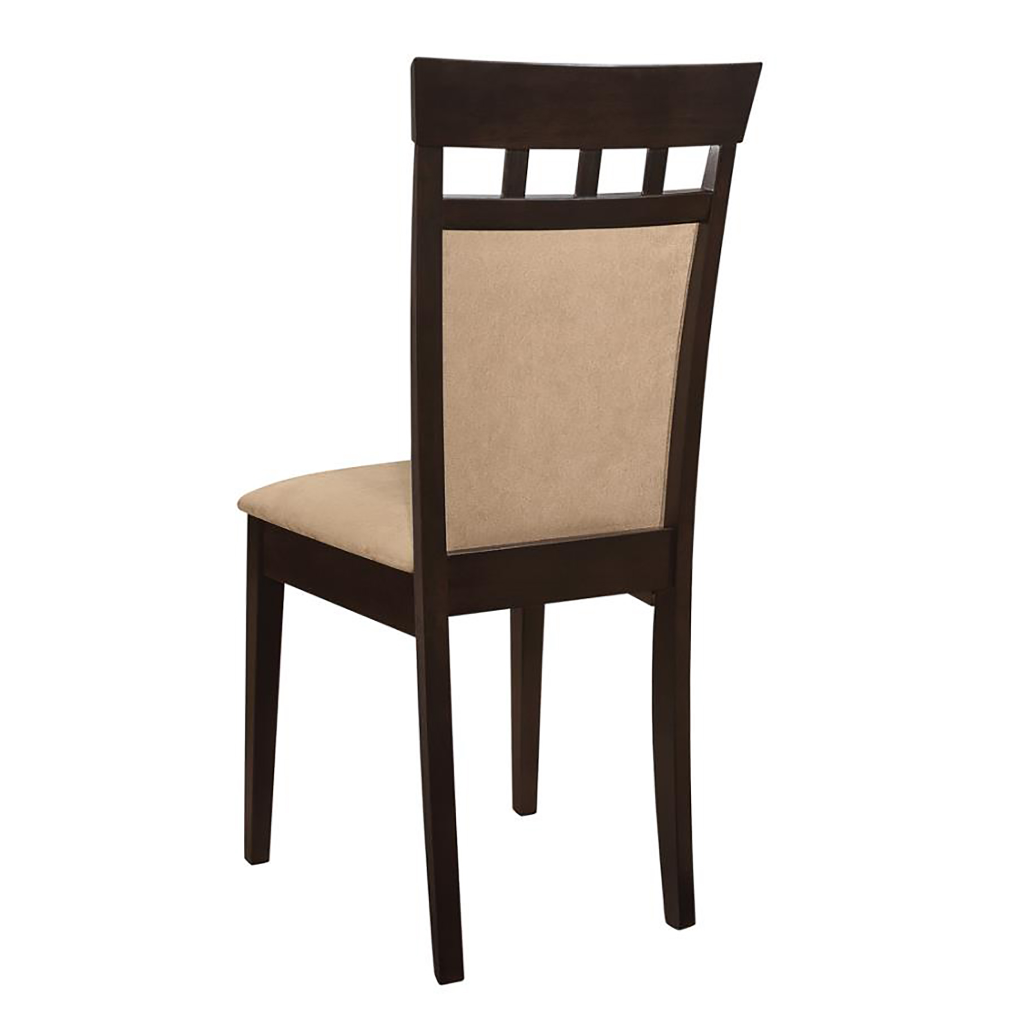 Beige and Cappuccino Upholstered Side Chairs (Set of 2)