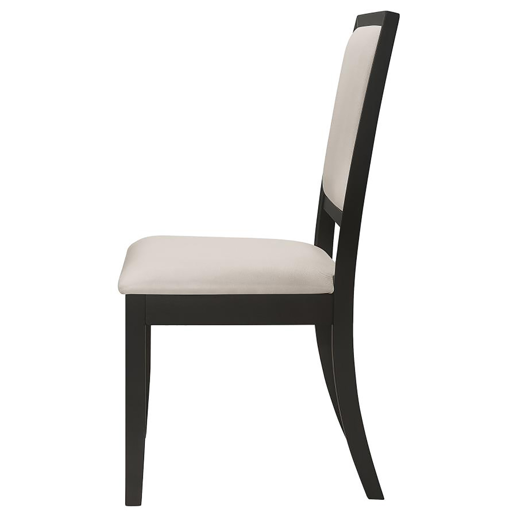 Cream and Black Upholstered Side Chairs (Set of 2)