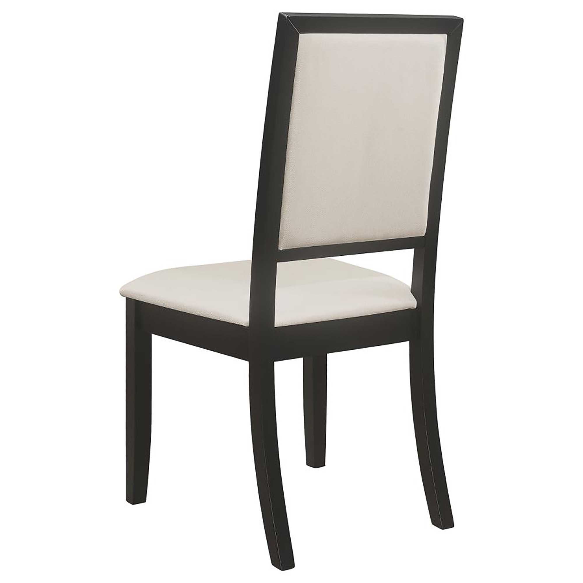 Cream and Black Upholstered Side Chairs (Set of 2)